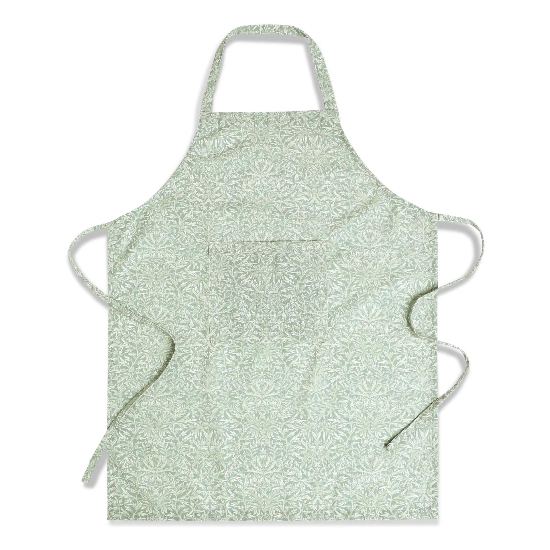 Floral Polyester blend Green Apron | Kaleida