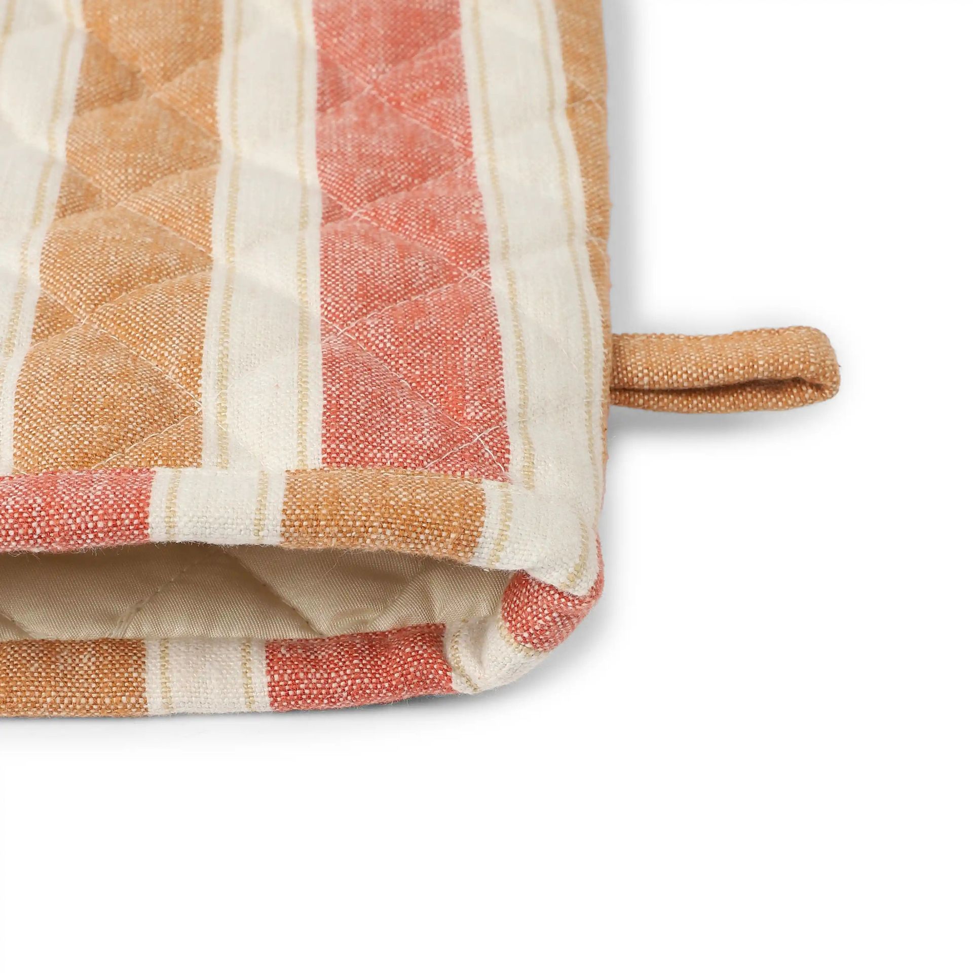 Woven Stripe Red Set of 2 Oven Mitt | Kaleida