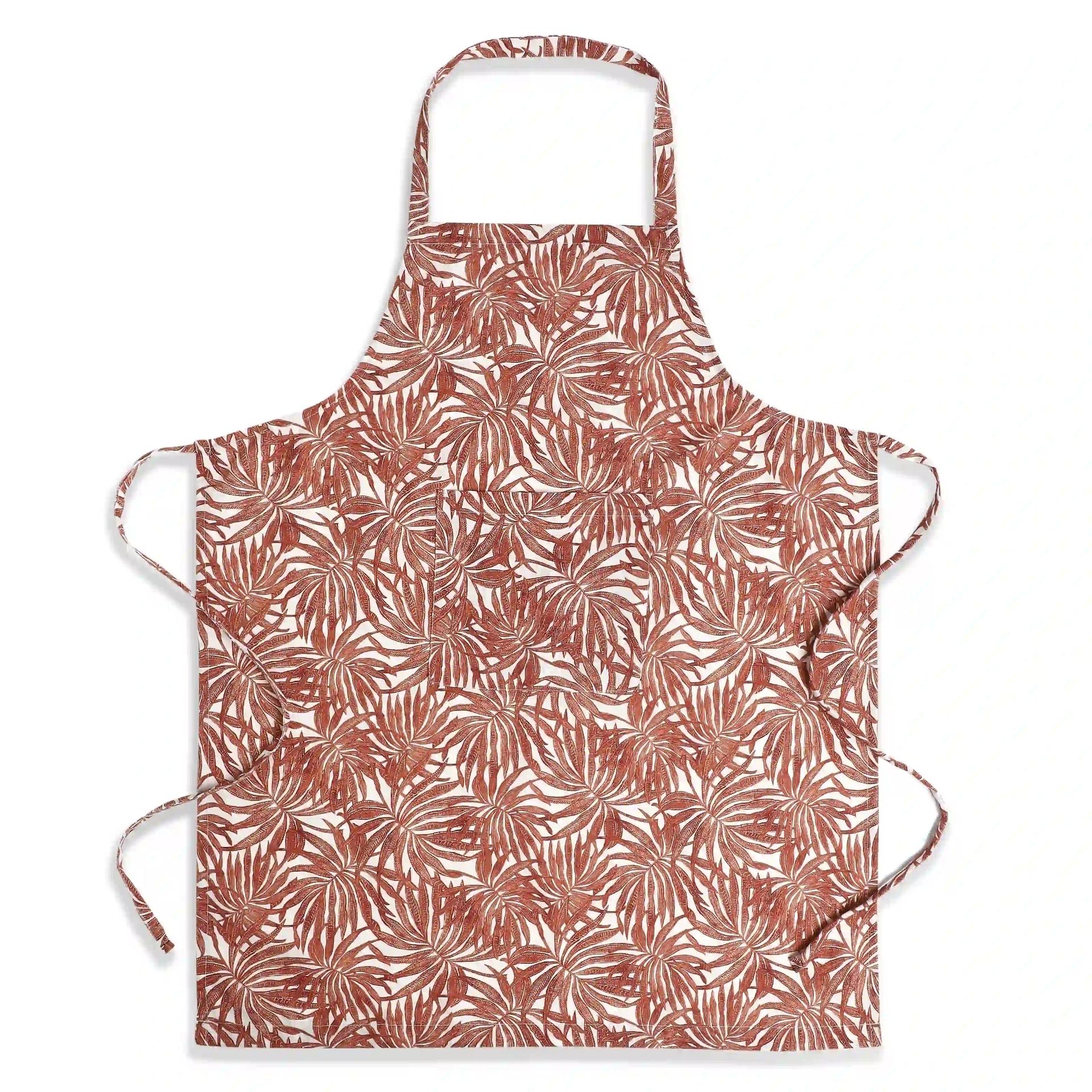 Tropical 100% Polyester Rust Apron | Nonna's Home