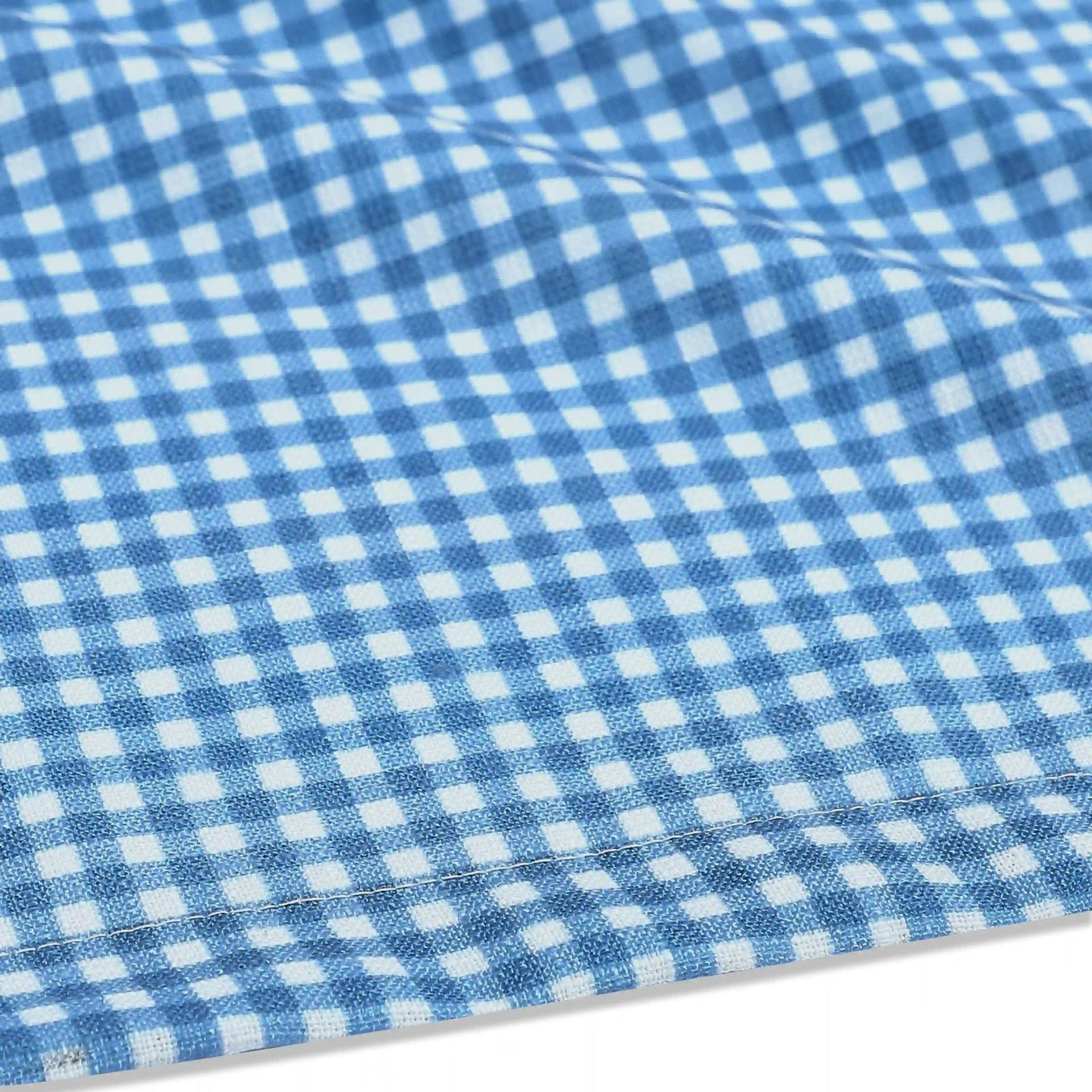 Small Gingham 100% Polyester Blue Apron | Nonna's Home