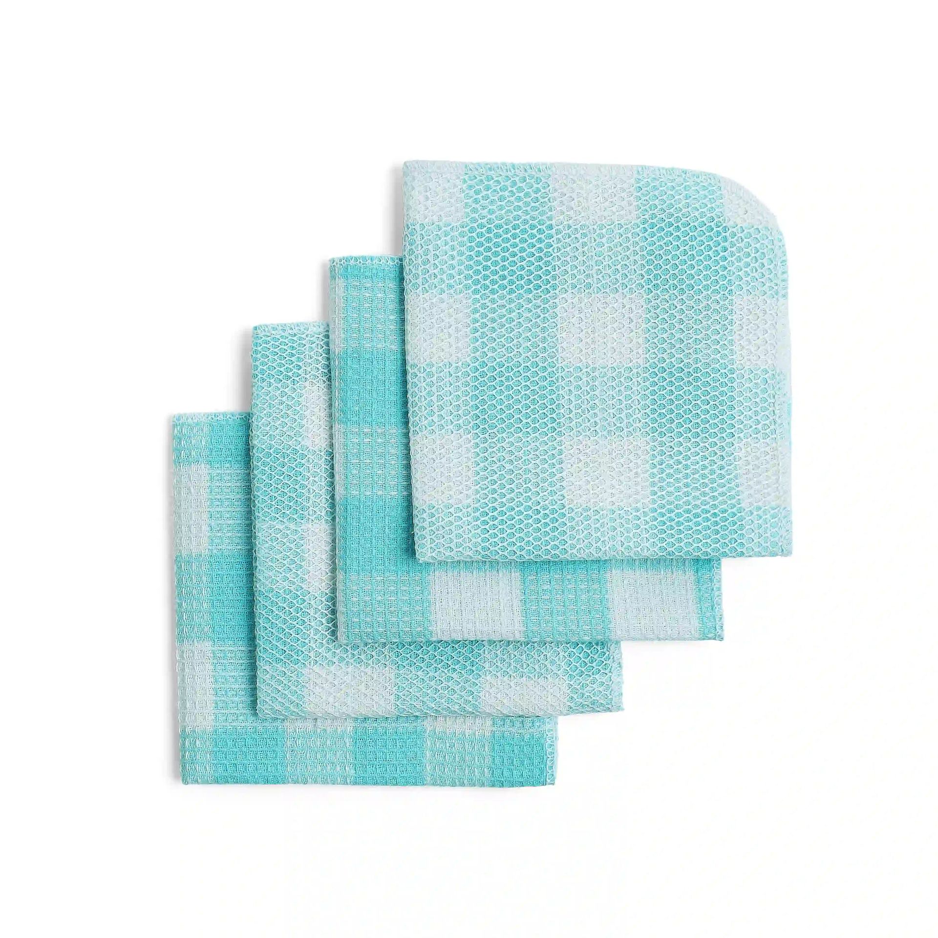 Solid Dyed Cotton Polyester blend Blue Sky 20 Piece Kitchen Linen Set | Nonna's Home