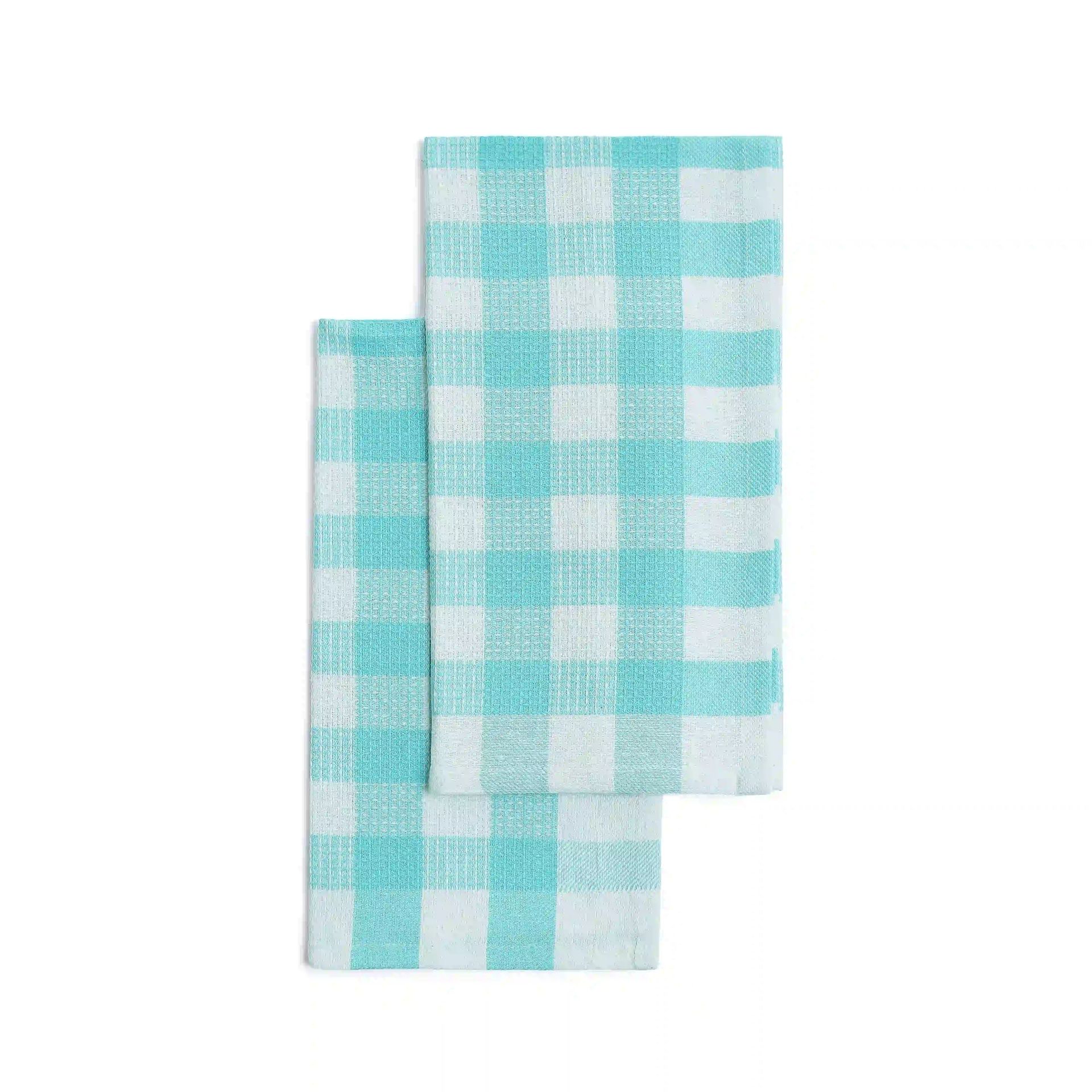 Solid Dyed Cotton Polyester blend Blue Sky 20 Piece Kitchen Linen Set | Nonna's Home