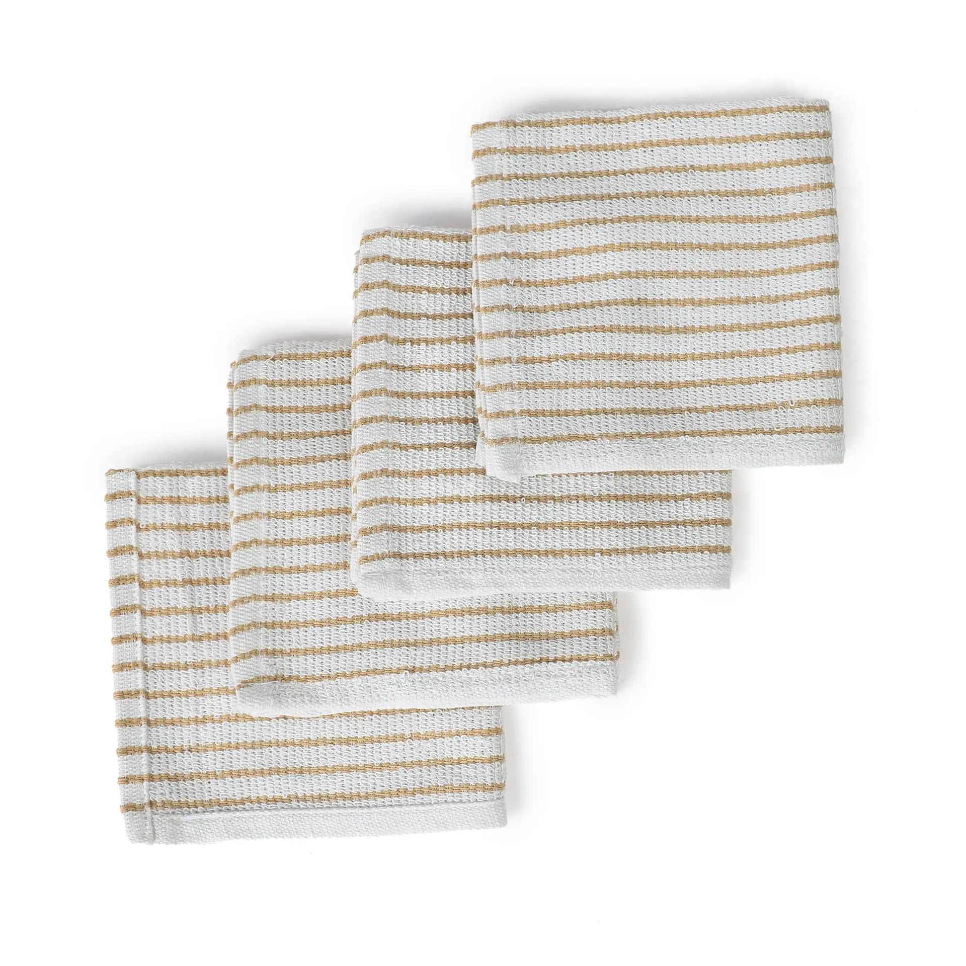 Solid Dyed Cotton Polyester blend Beige 20 Piece Kitchen Linen Set | Nonna's Home