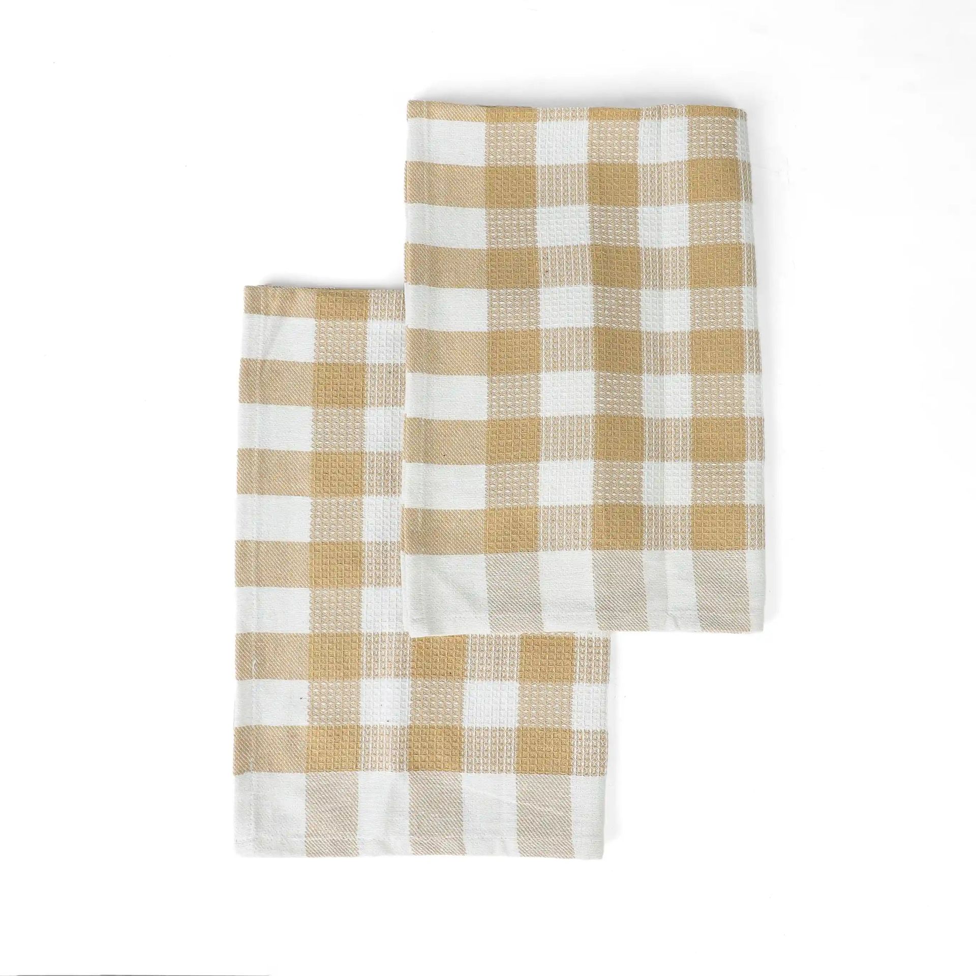 Solid Dyed Cotton Polyester blend Beige 20 Piece Kitchen Linen Set | Nonna's Home