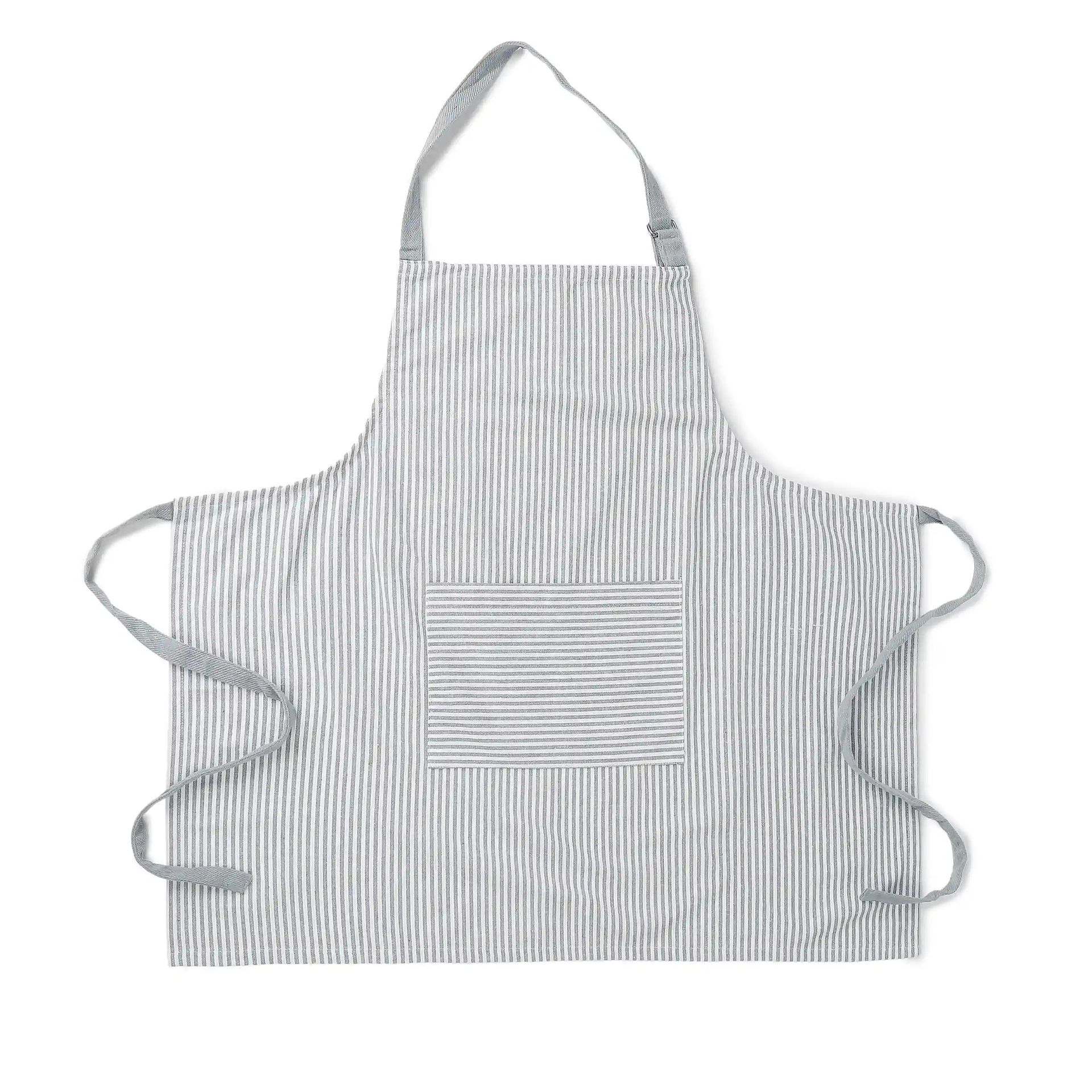 Solid Dyed Cotton Polyester blend Grey 20 Piece Kitchen Linen Set | Nonna's Home