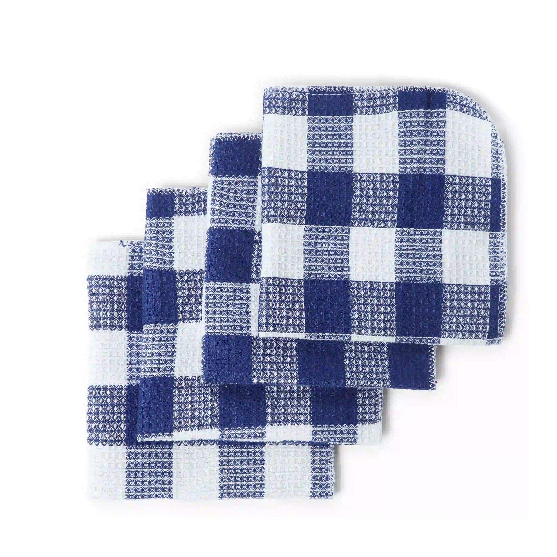 Solid Dyed Cotton Polyester blend Deep Blue 20 Piece Kitchen Linen Set | Nonna's Home