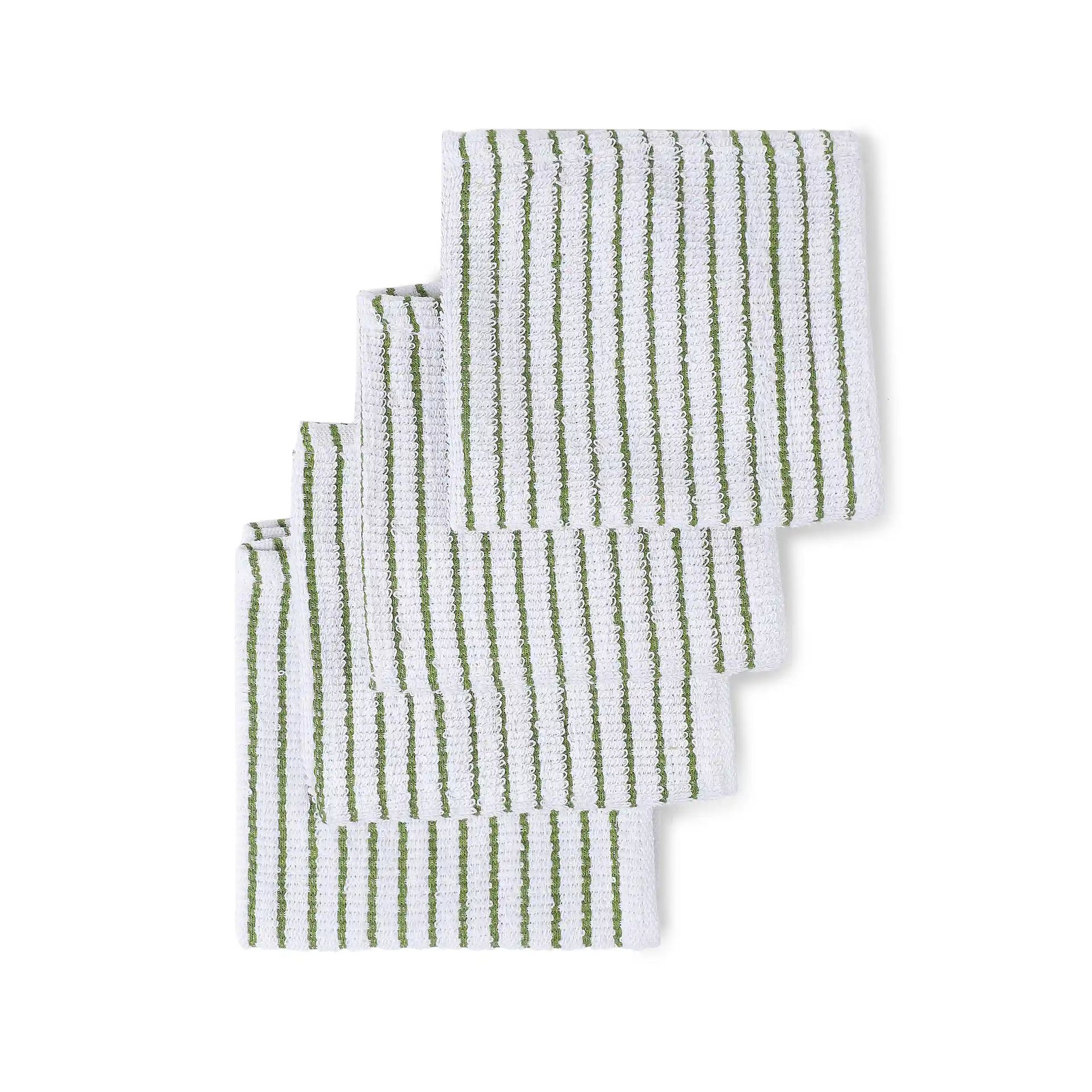 Solid Dyed Cotton Polyester blend Olive Green 20 Piece Kitchen Linen Set | Nonna's Home