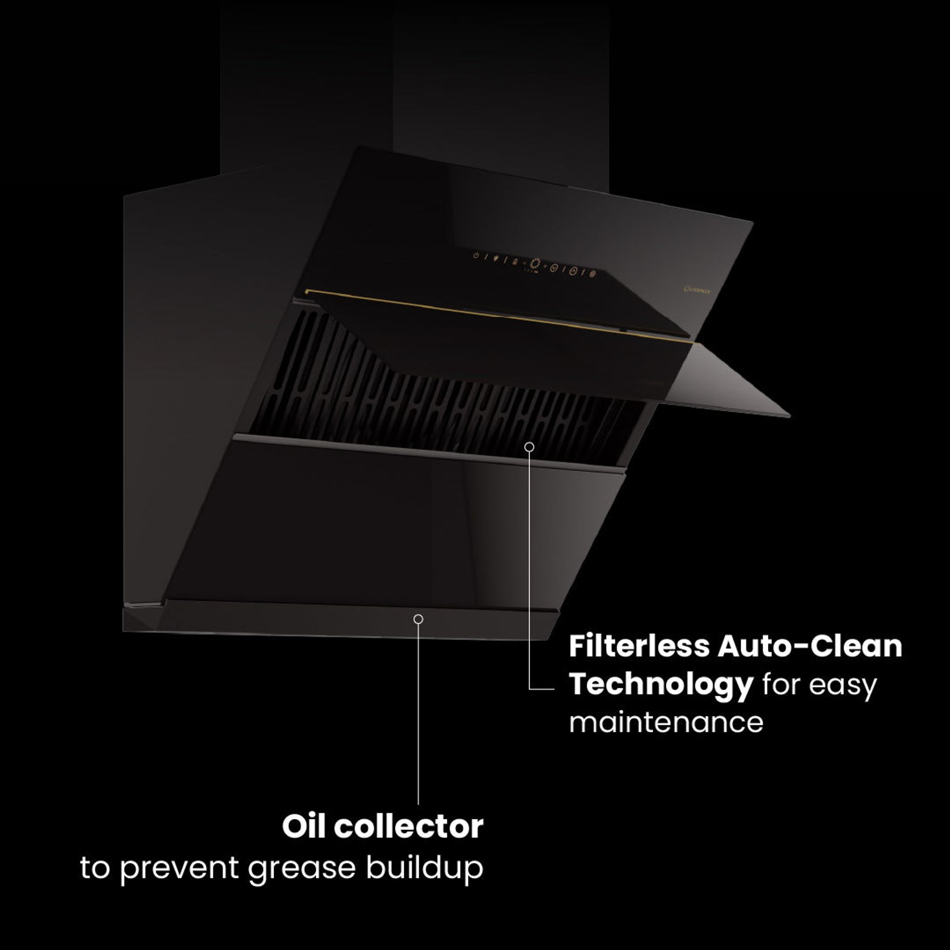 Intellia Auto Clean BLDC Ducted 1600 m3/h 600 mm Inclined Chimney | Intellia CHI60