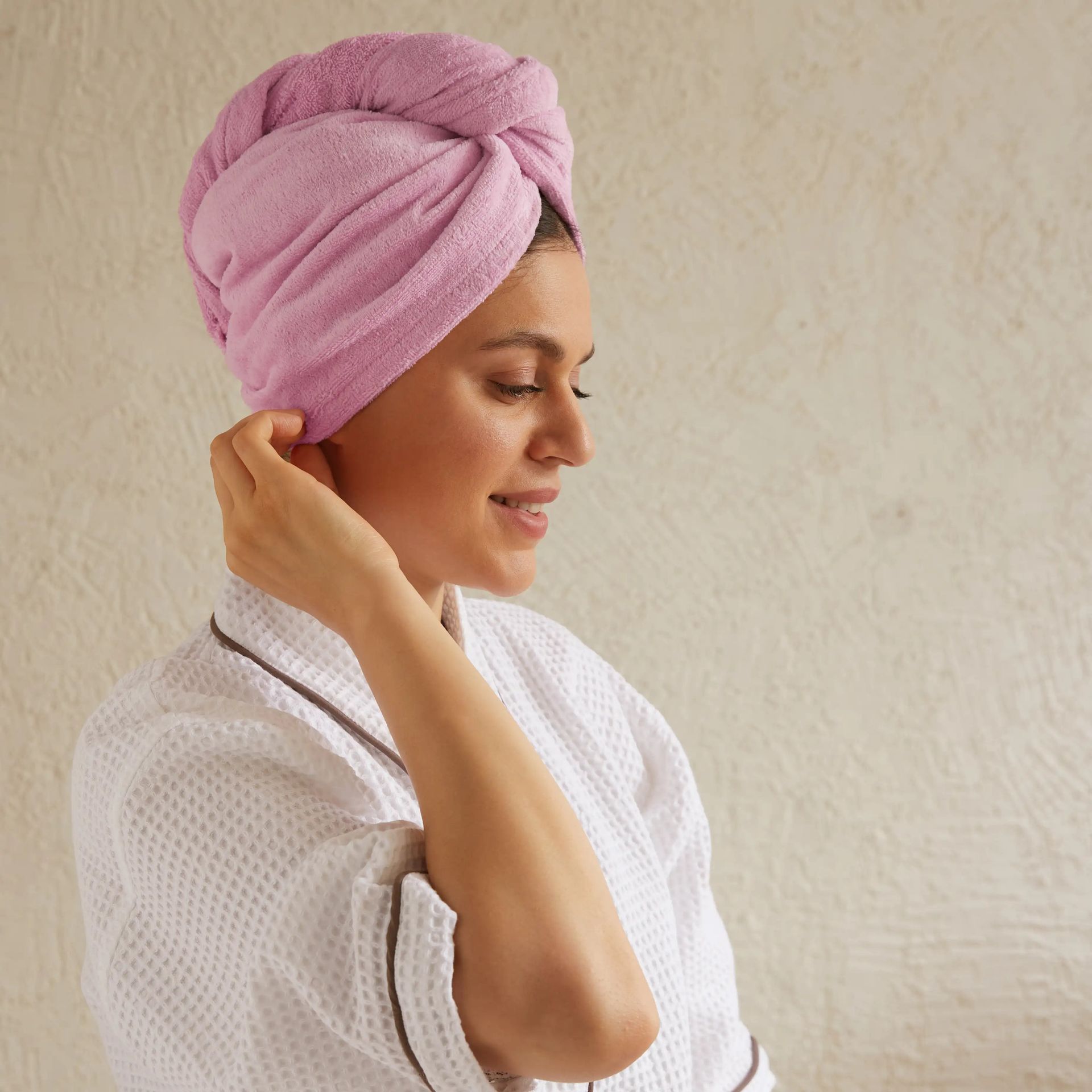Solid Dyed 360 GSM 100% Cotton Lavender One Size Head Wrap | Paleto