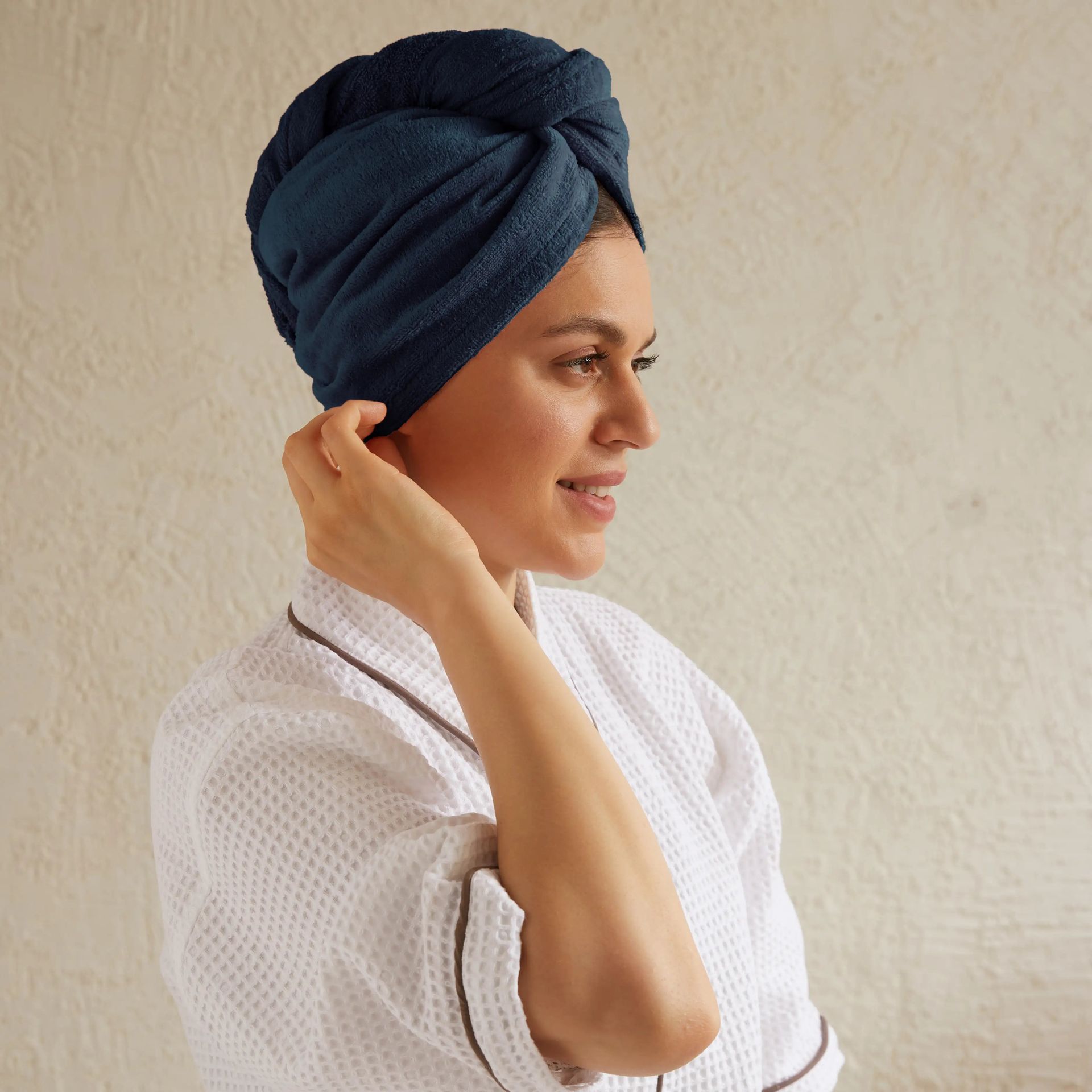 Solid Dyed 360 GSM 100% Cotton Yellow One Size Head Wrap | Paleto