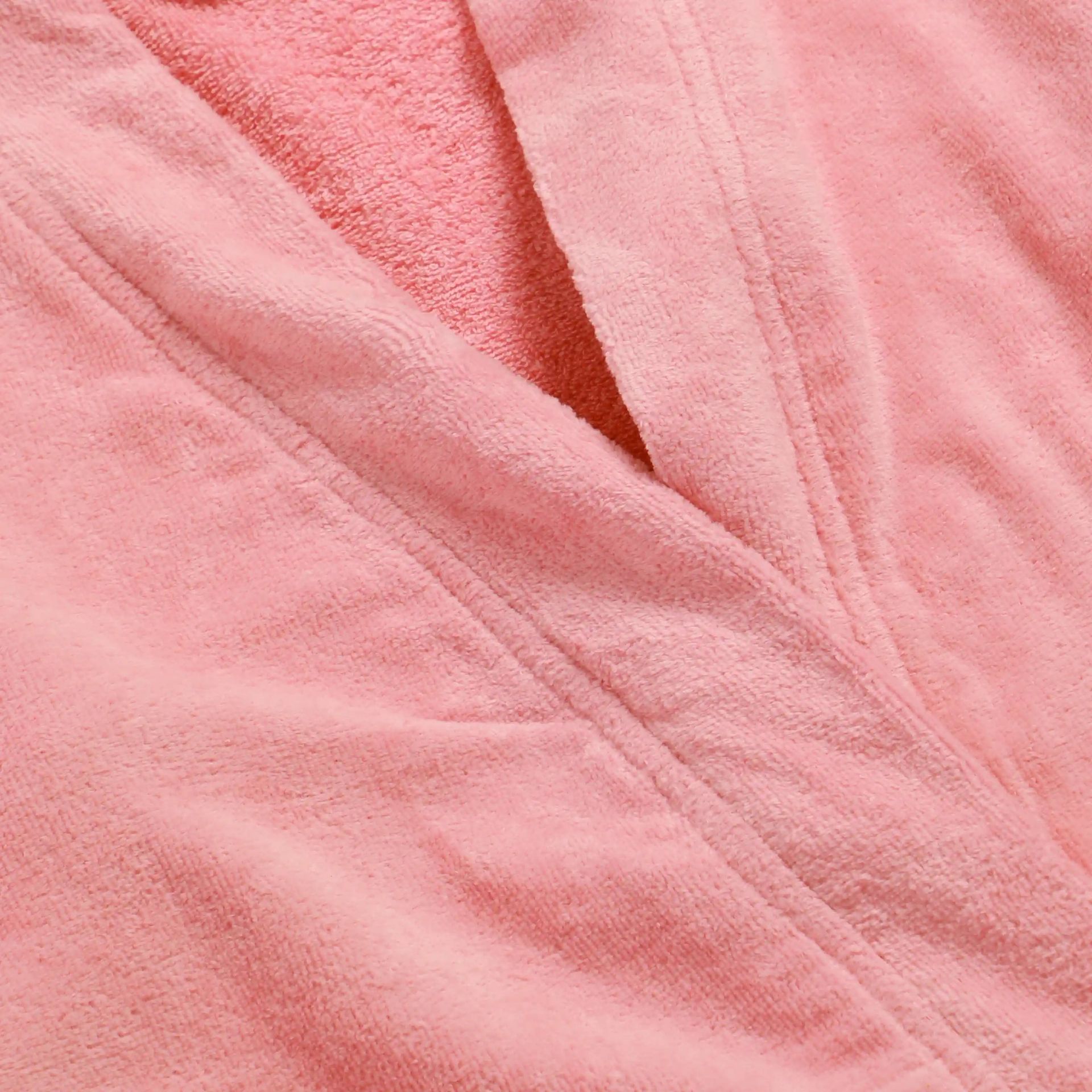 Solid Dyed 360 GSM 100% Cotton Rose Pink Medium Bath Robe | Paleto