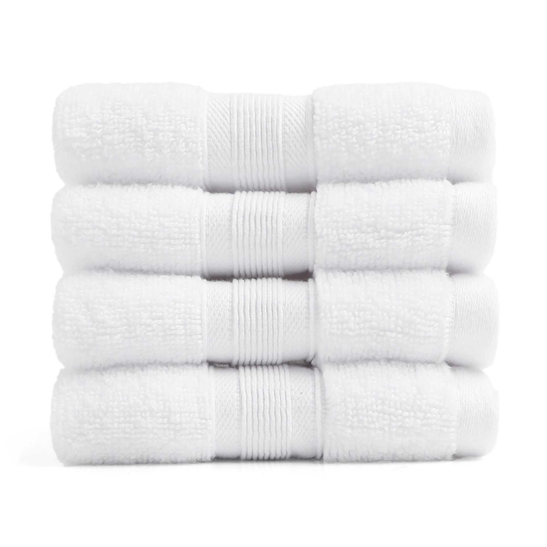 Solid Dyed 550 GSM 100% Cotton Optical White Face Towel | Pelushe