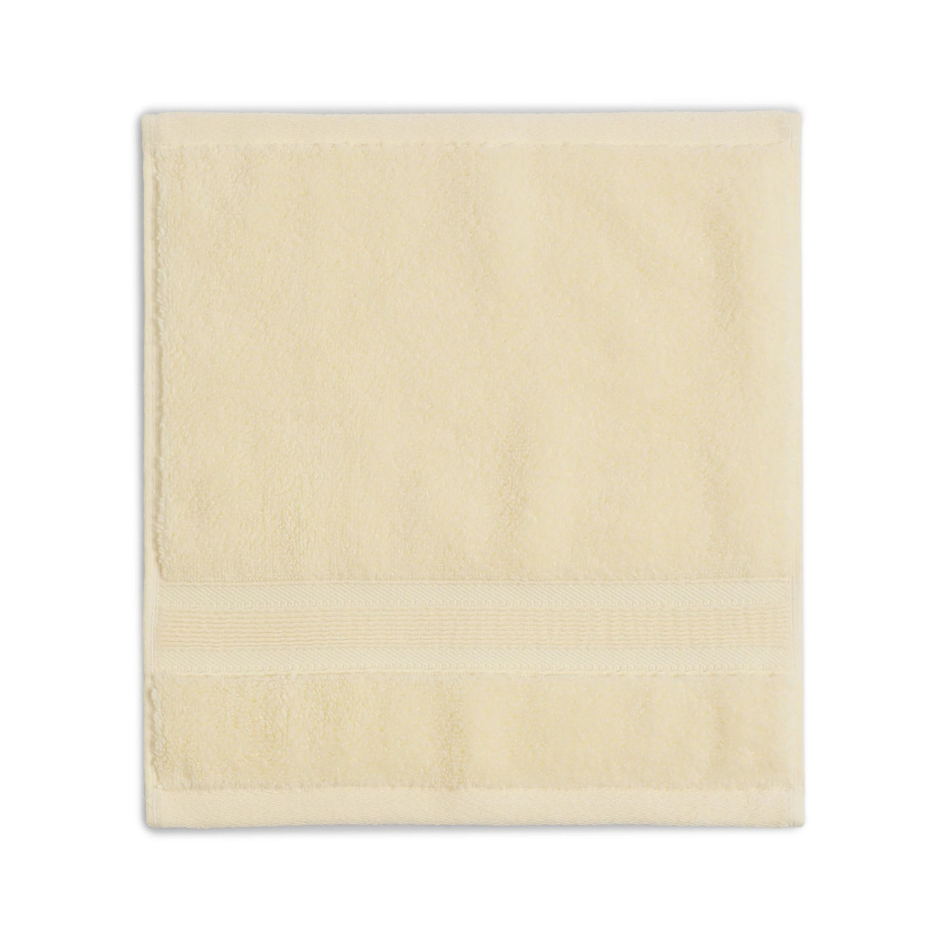 Solid Dyed 550 GSM 100% Cotton Buttercream Face Towel | Pelushe