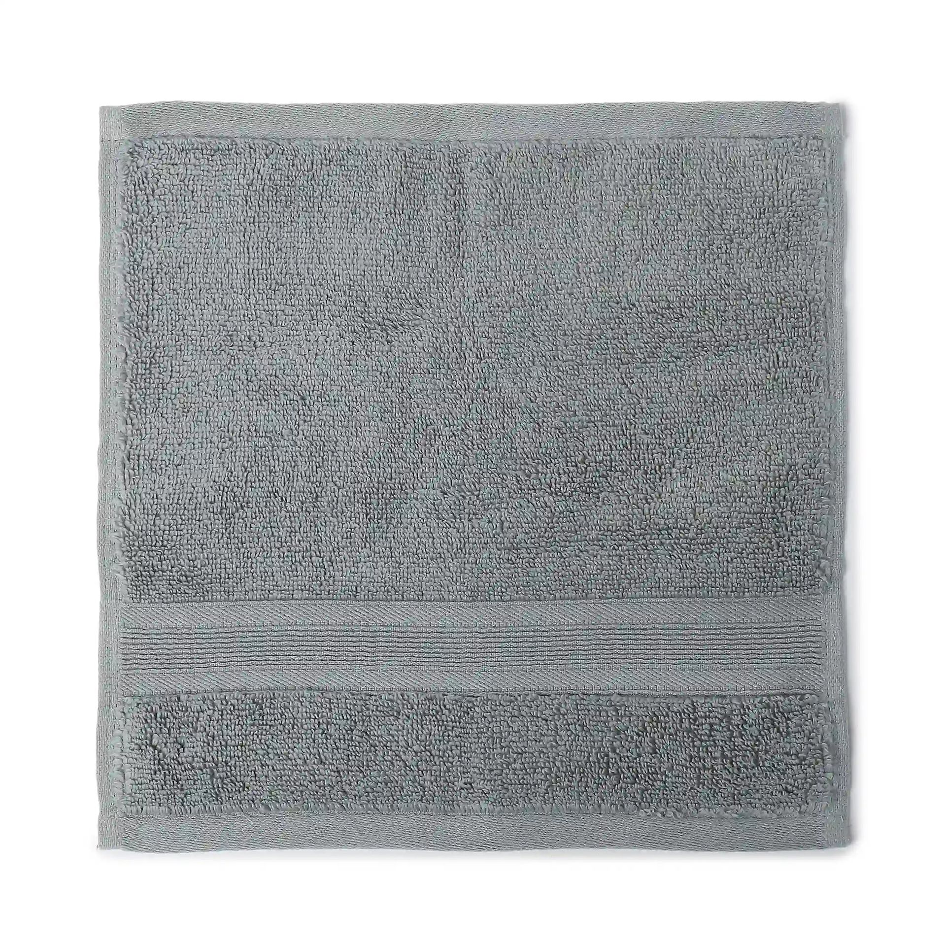 Solid Dyed 550 GSM 100% Cotton Graphite Face Towel | Pelushe
