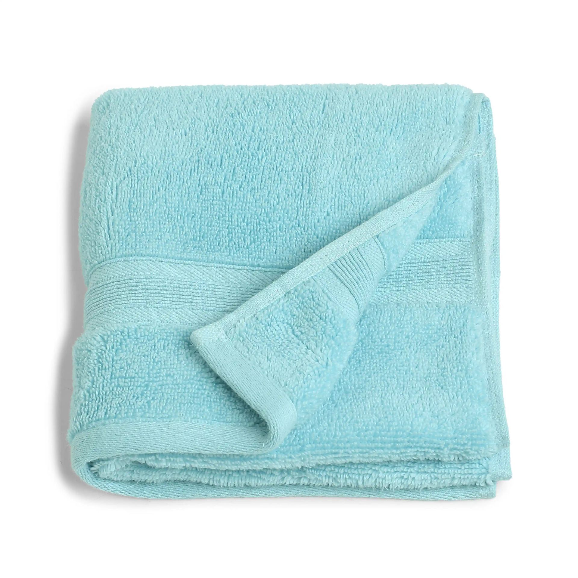 Solid Dyed 550 GSM 100% Cotton Dream Blue Hand Towel | Pelushe