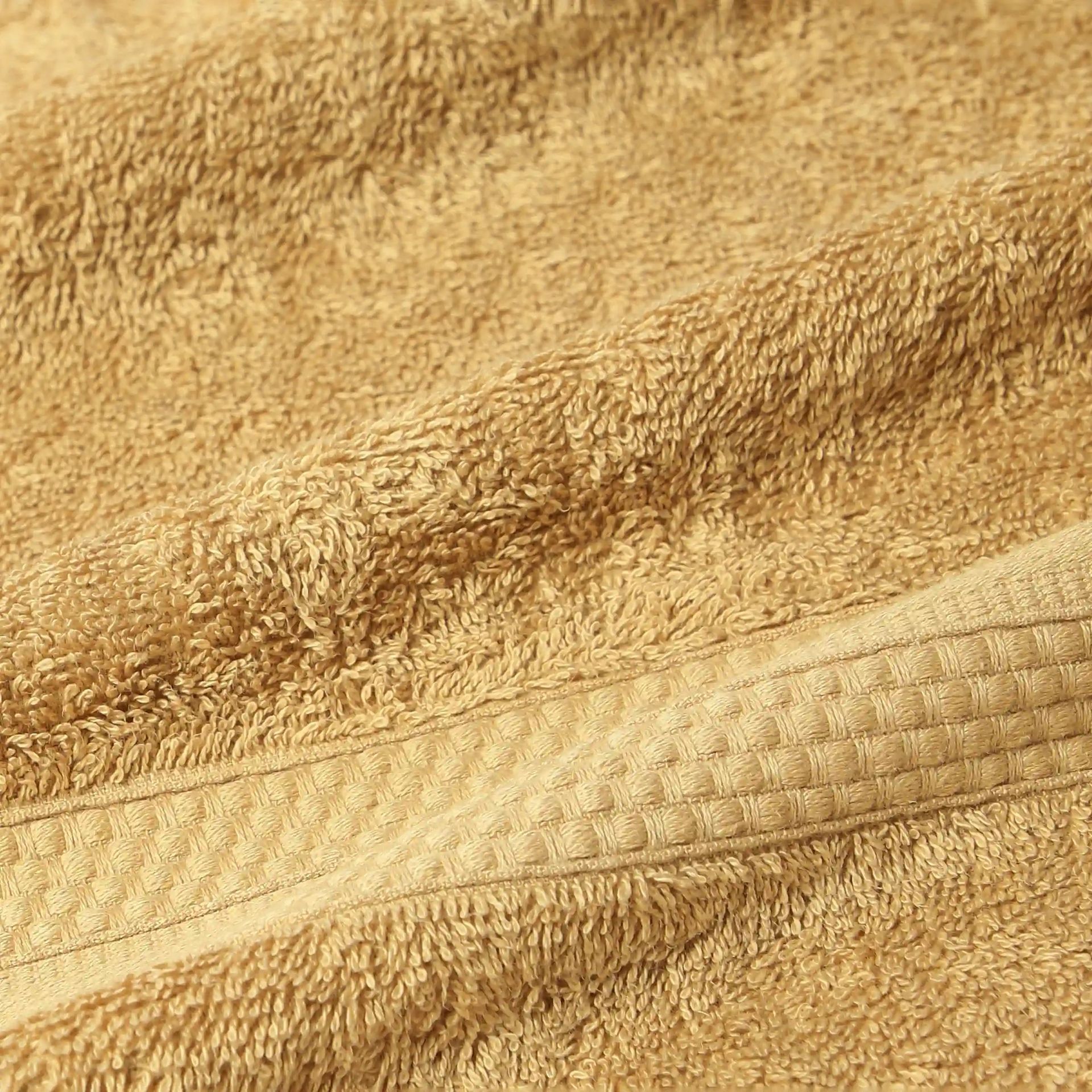 Solid Dyed 475 GSM 100% Cotton Beige 12 Piece Towel Set | Paleto