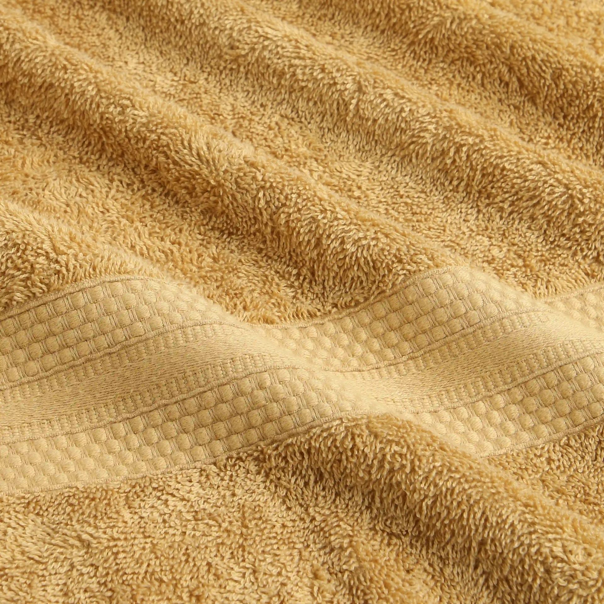 Solid Dyed 475 GSM 100% Cotton Beige 8 Piece Towel Set | Paleto