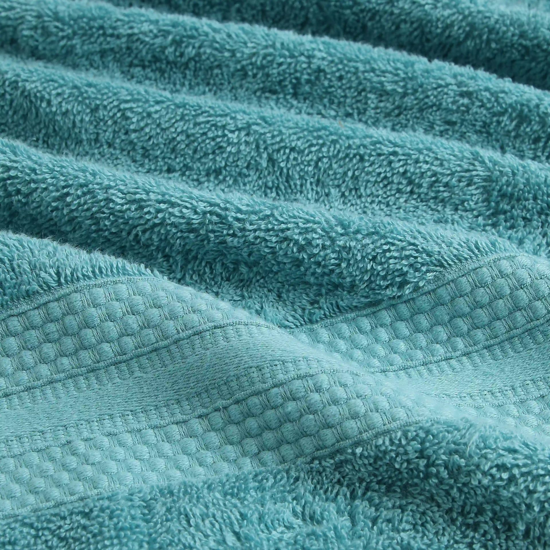 Solid Dyed 475 GSM 100% Cotton Teal 8 Piece Towel Set | Paleto