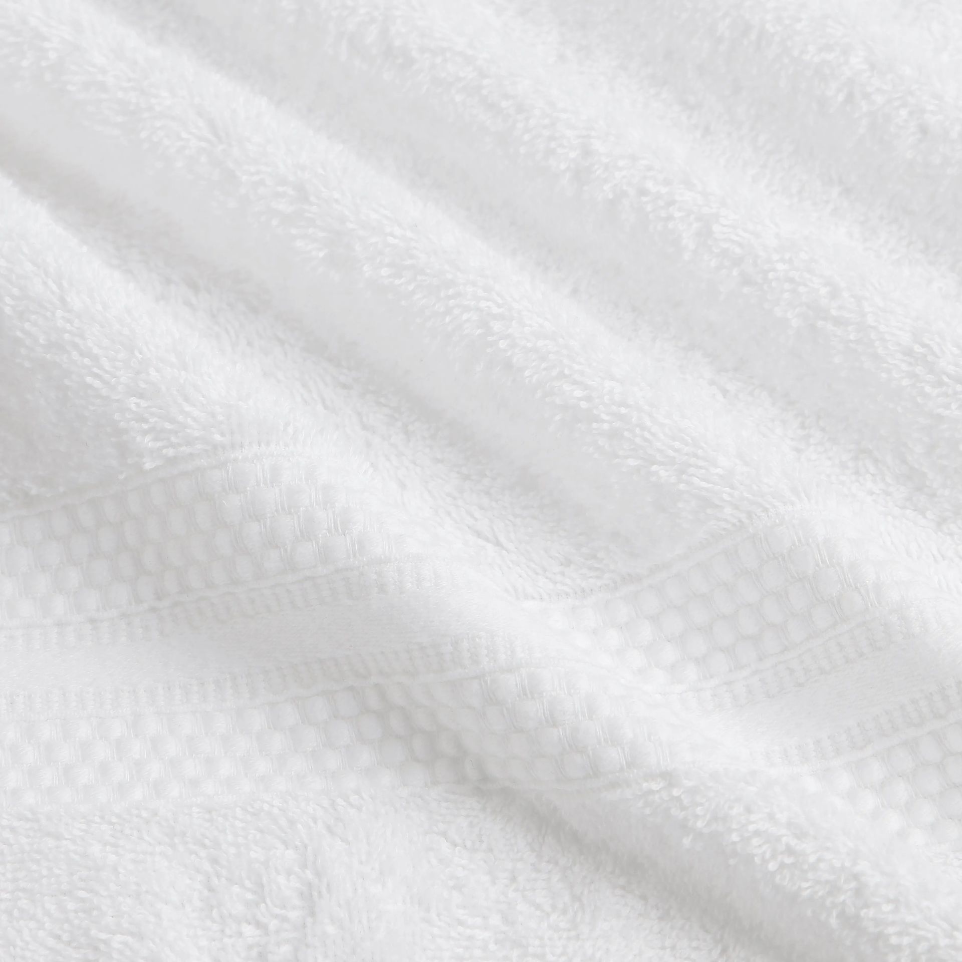 Solid Dyed 475 GSM 100% Cotton Optical White 6 Piece Towel Set | Paleto