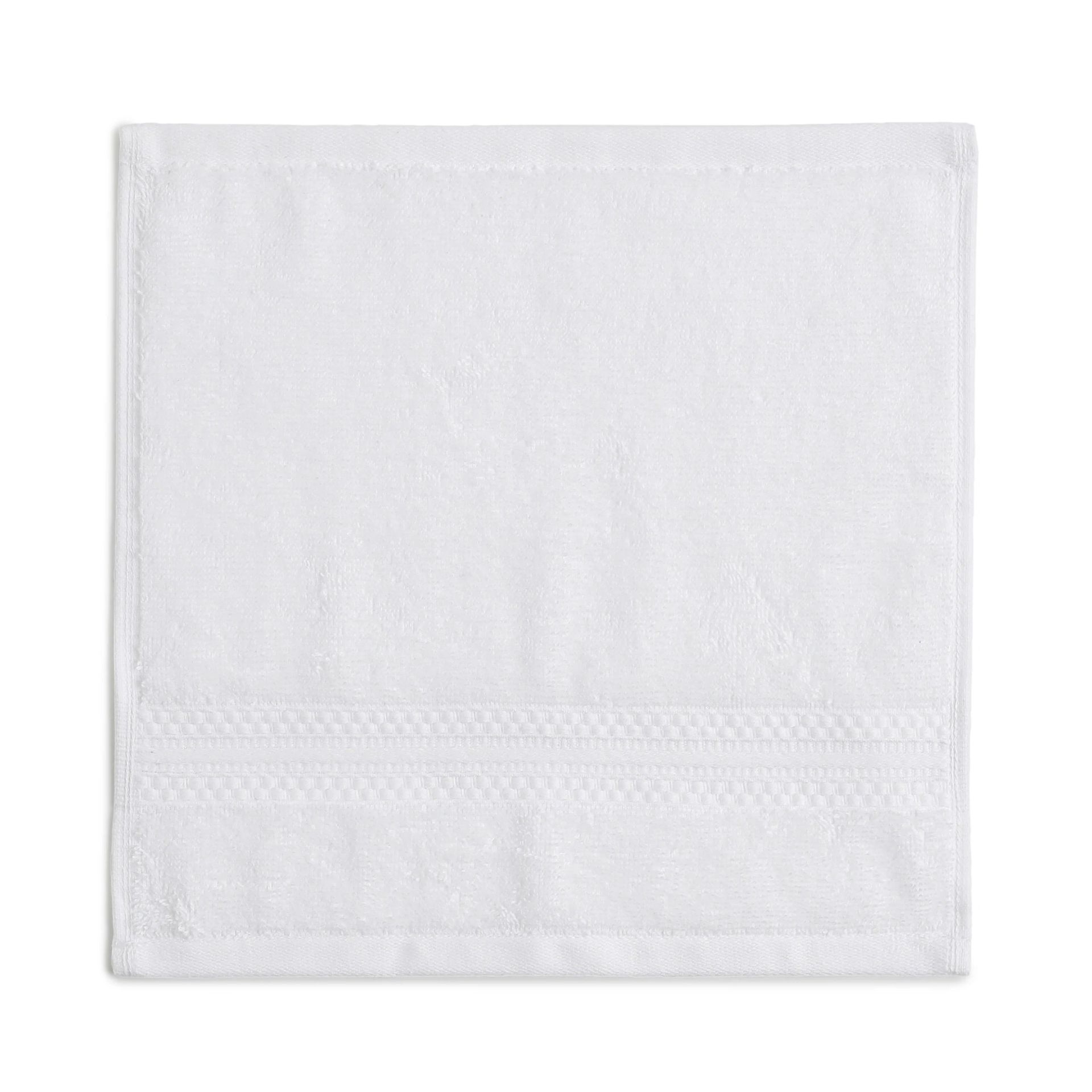 Solid Dyed 475 GSM 100% Cotton Optical White Face Towel | Paleto