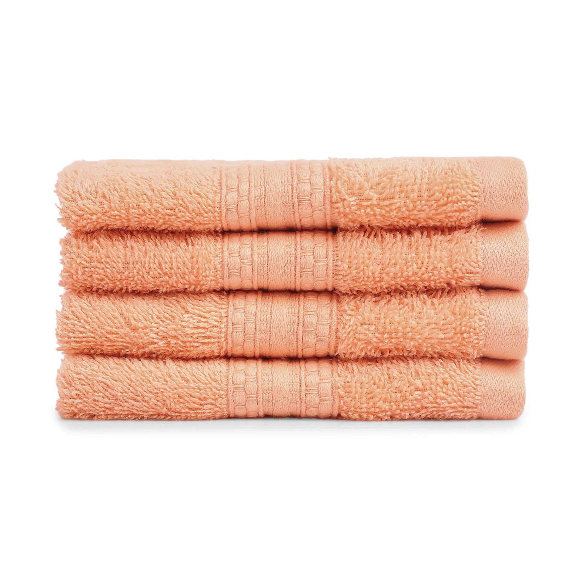 Solid Dyed 475 GSM 100% Cotton Peach Fuzz Face Towel | Paleto
