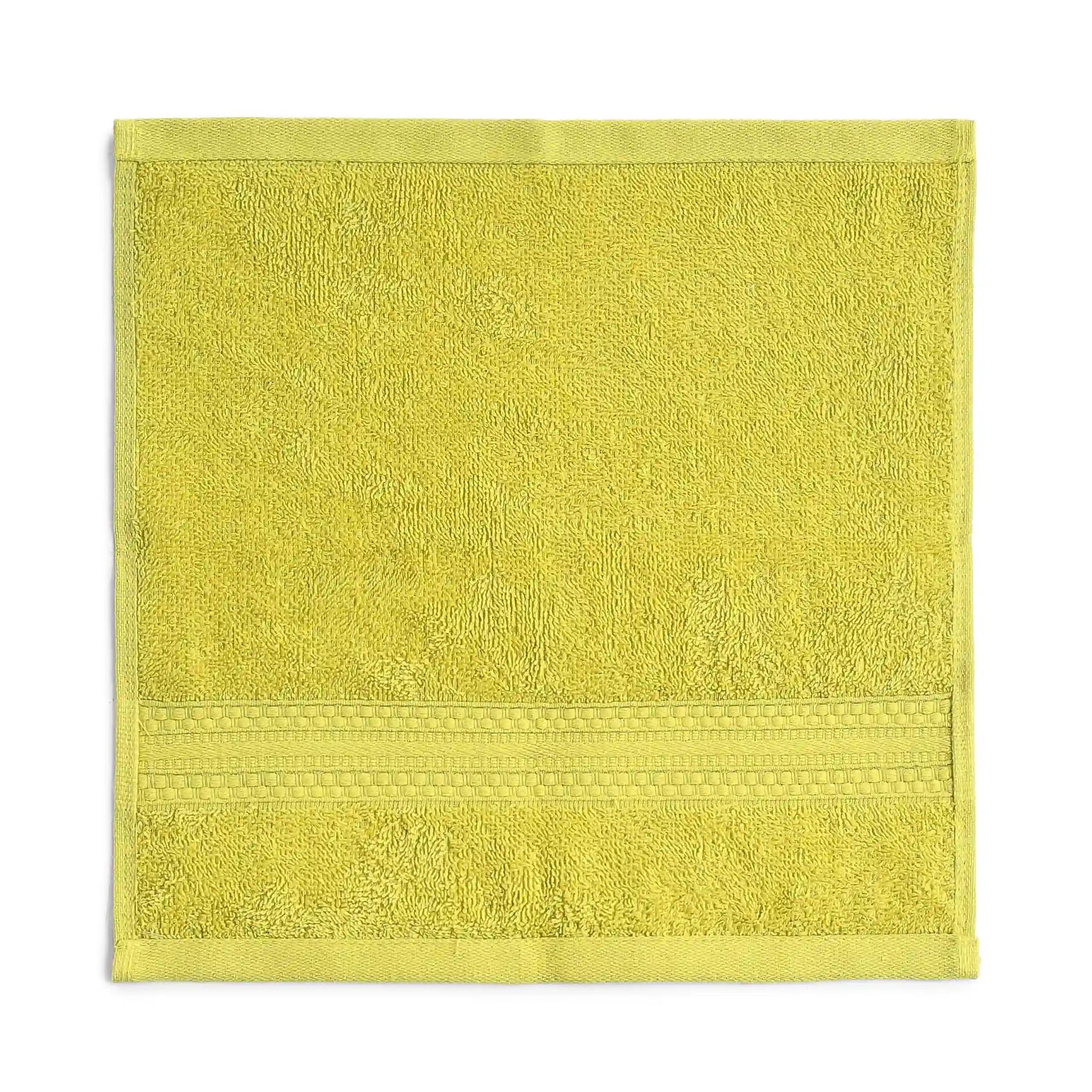 Solid Dyed 475 GSM 100% Cotton Apple Green Face Towel | Paleto