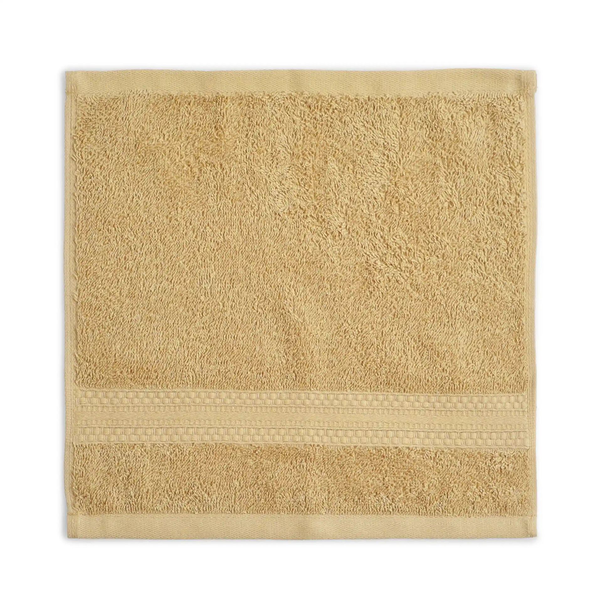Solid Dyed 475 GSM 100% Cotton Beige Face Towel | Paleto