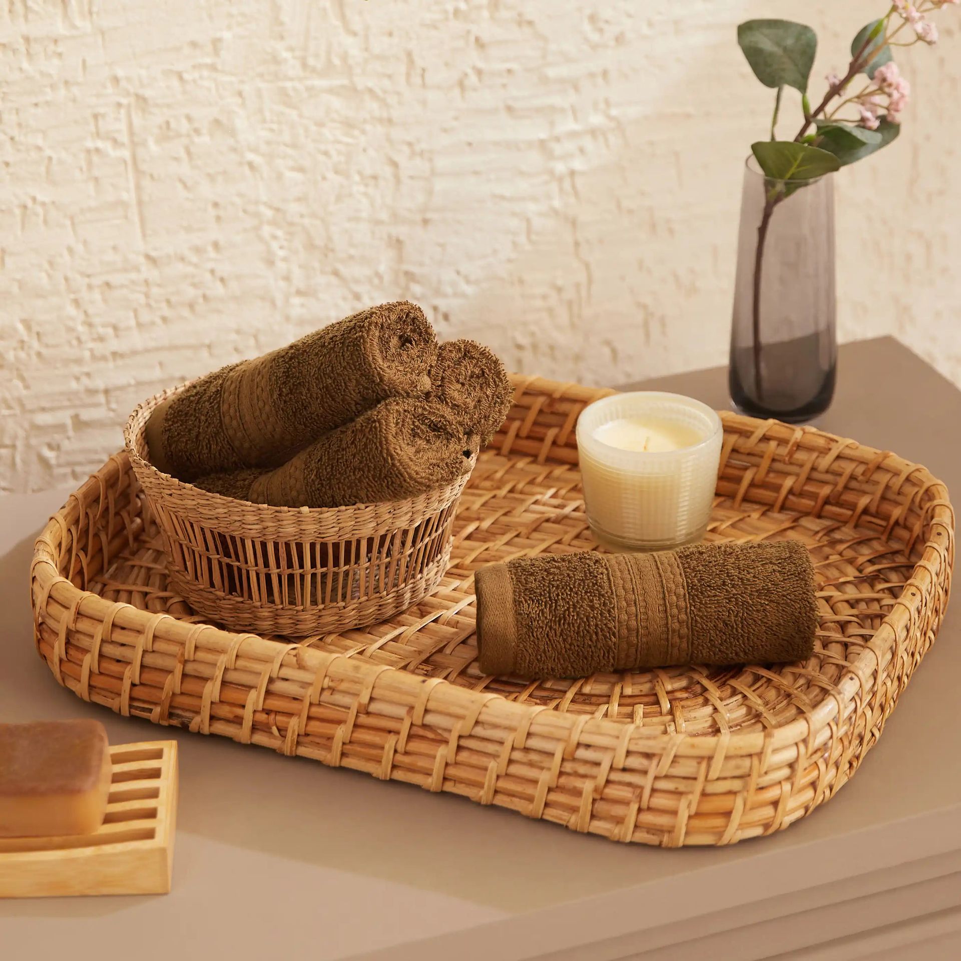 Solid Dyed 475 GSM 100% Cotton Chocolate Face Towel | Paleto