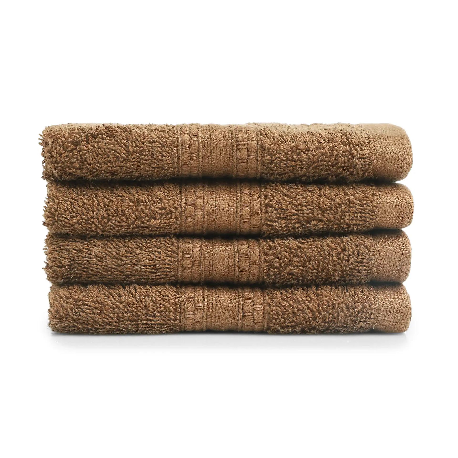 Solid Dyed 475 GSM 100% Cotton Chocolate Face Towel | Paleto