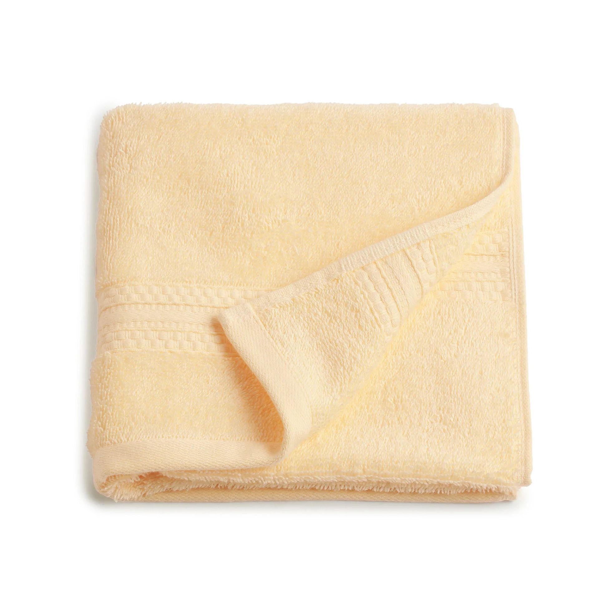 Solid Dyed 475 GSM 100% Cotton Buttercream Hand Towel | Paleto