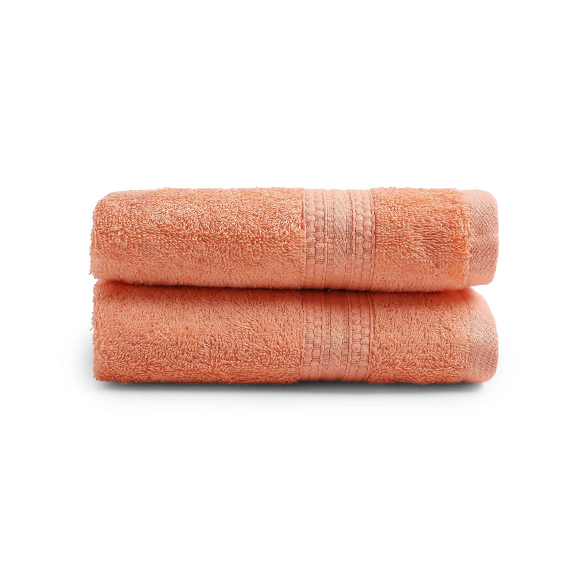 Solid Dyed 475 GSM 100% Cotton Peach Fuzz Hand Towel | Paleto