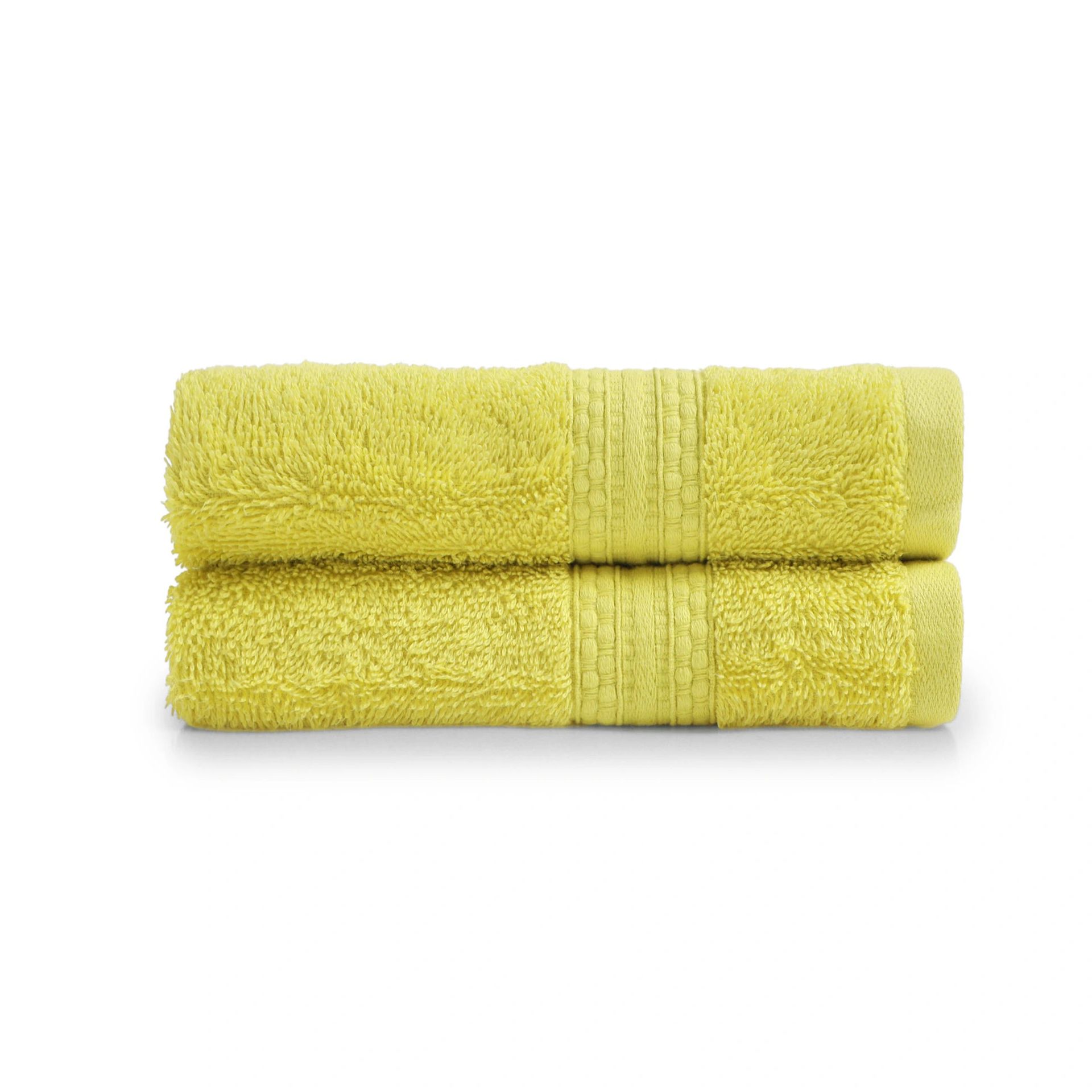 Solid Dyed 475 GSM 100% Cotton Apple Green Hand Towel | Paleto