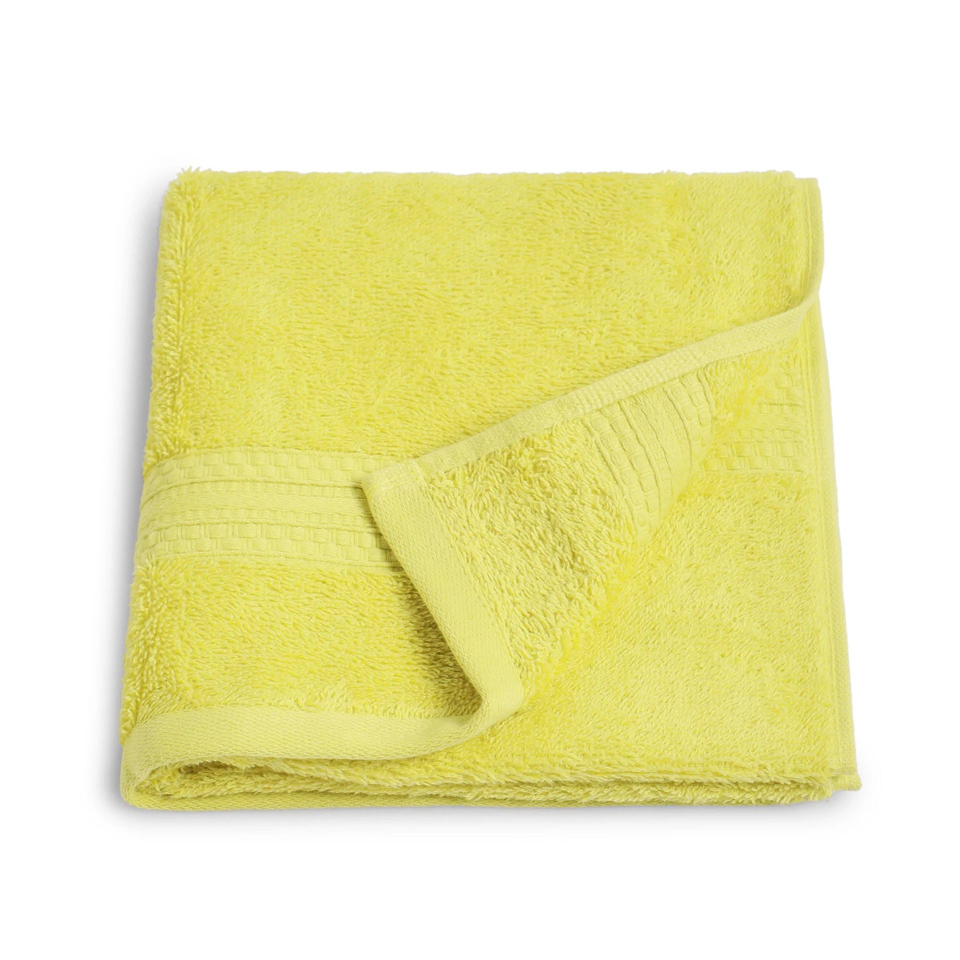 Solid Dyed 475 GSM 100% Cotton Apple Green Hand Towel | Paleto