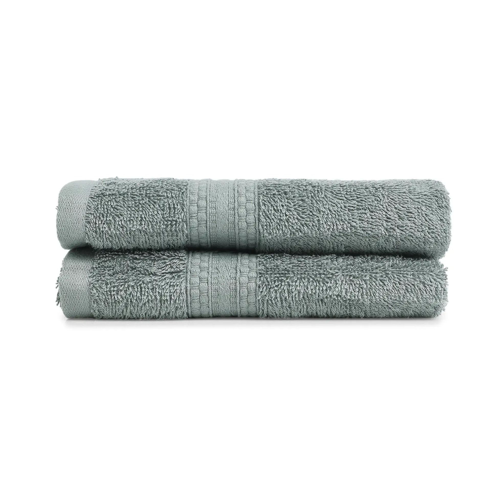 Solid Dyed 475 GSM 100% Cotton Graphite Hand Towel | Paleto