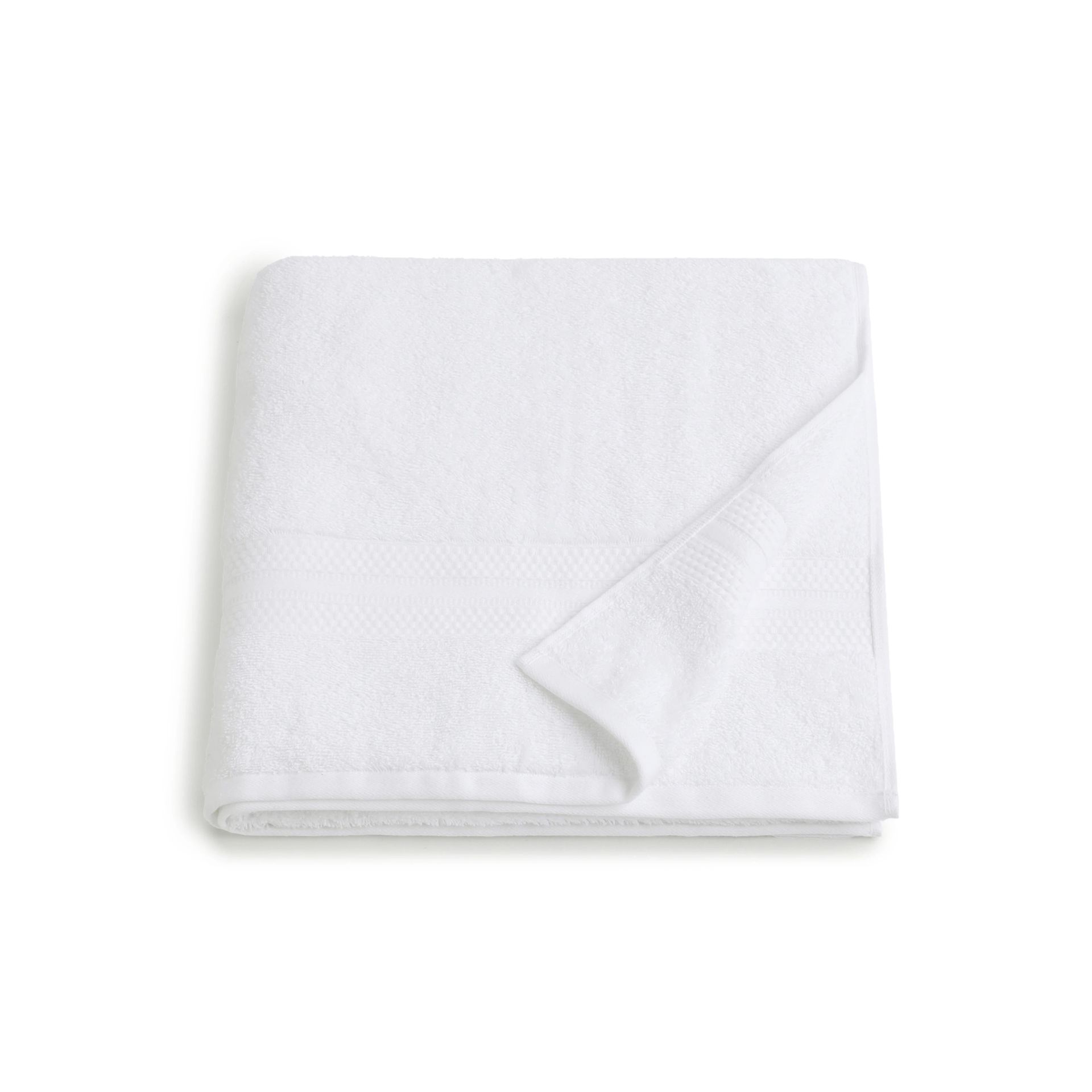 Solid Dyed 475 GSM 100% Cotton Optical White Bath Towel | Paleto