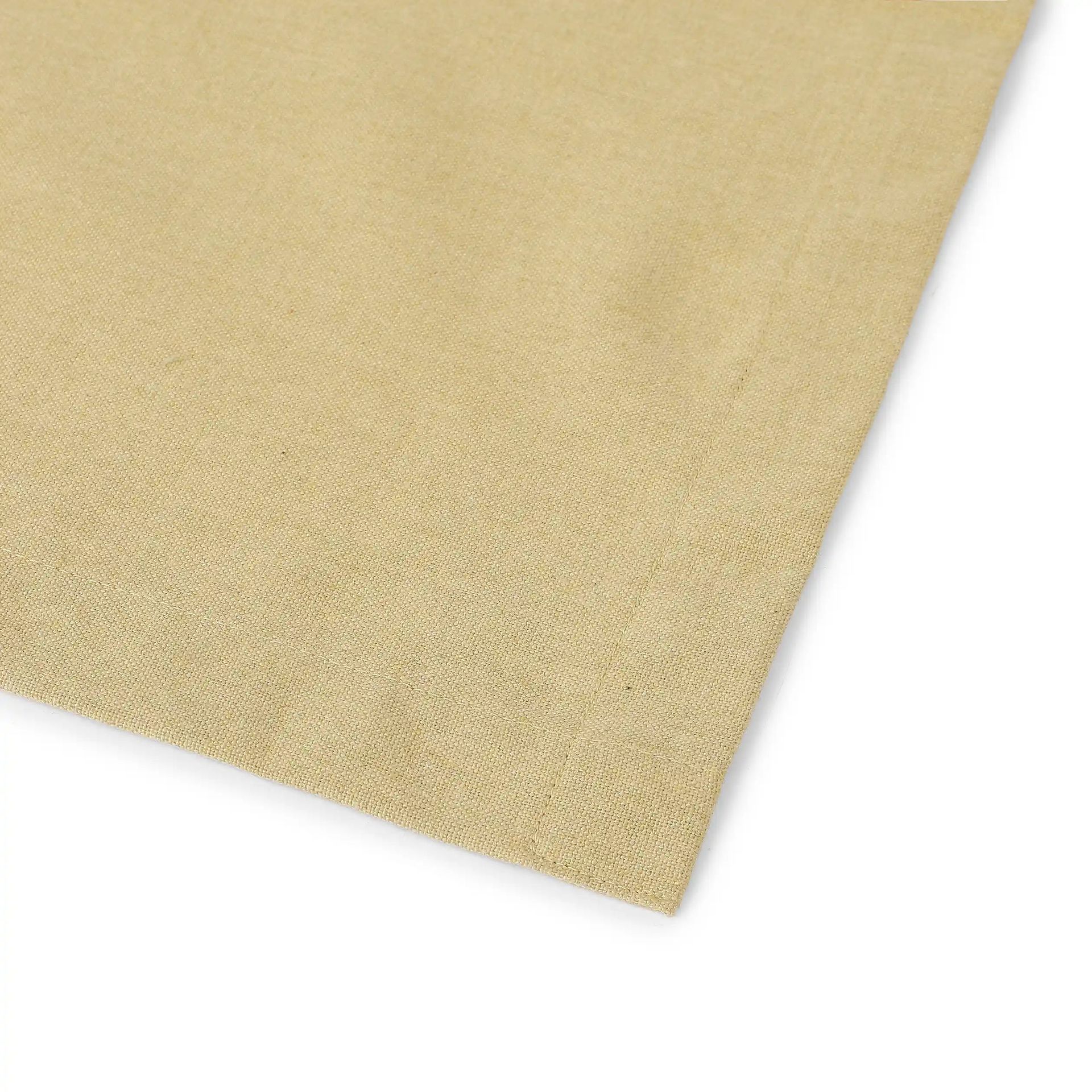 Solid Dyed 215 GSM 100% Cotton Yellow Set of 4 Table Napkin | Kaleida