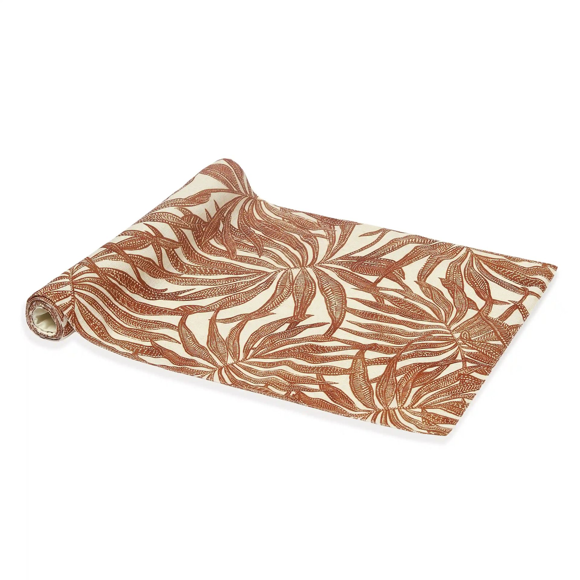 Tropical 319 GSM 100% Polyester Rust Table Runner | Nonna's Home