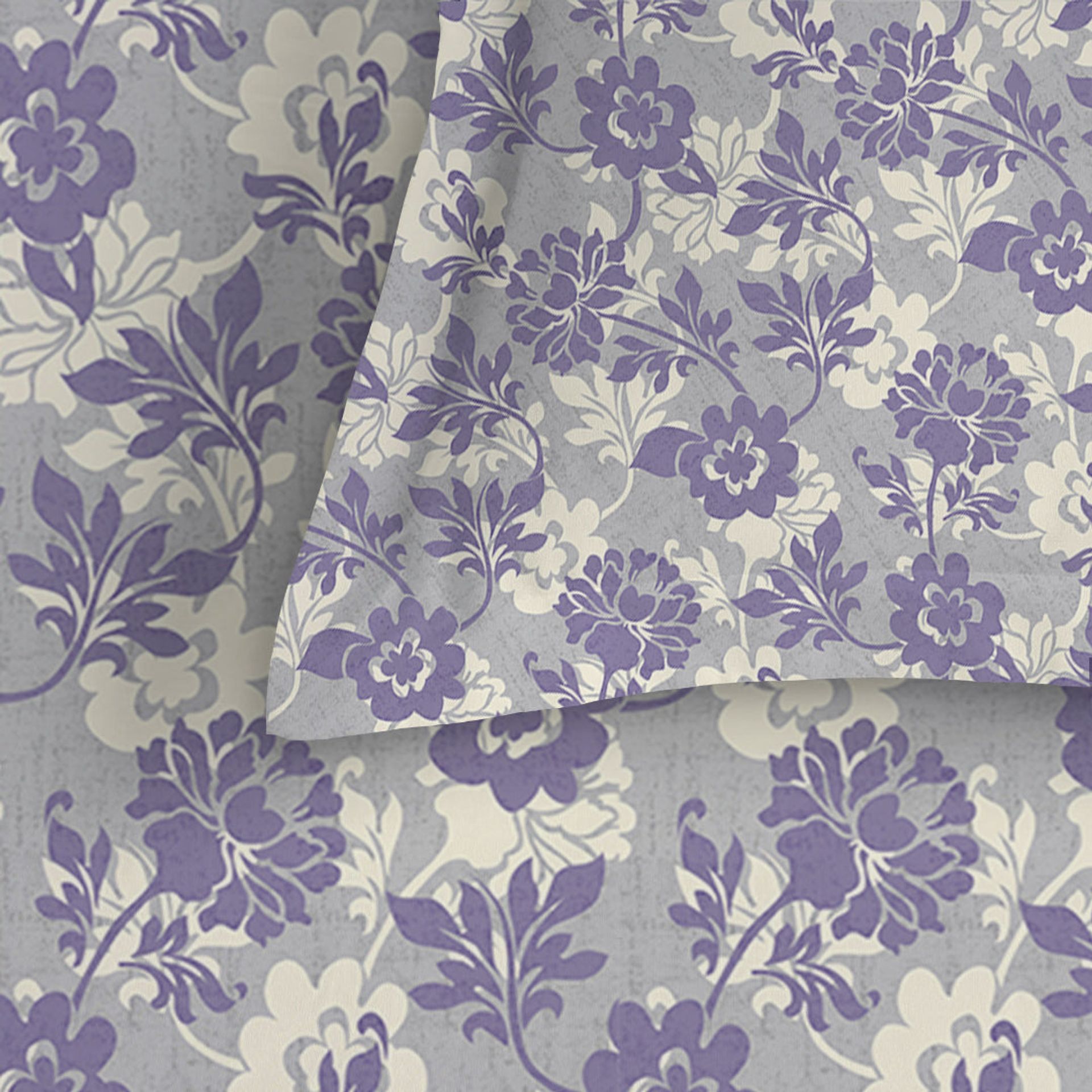 Floral 120 GSM Microfibre Blue Green Queen Fitted Sheet Set | Serene Nest