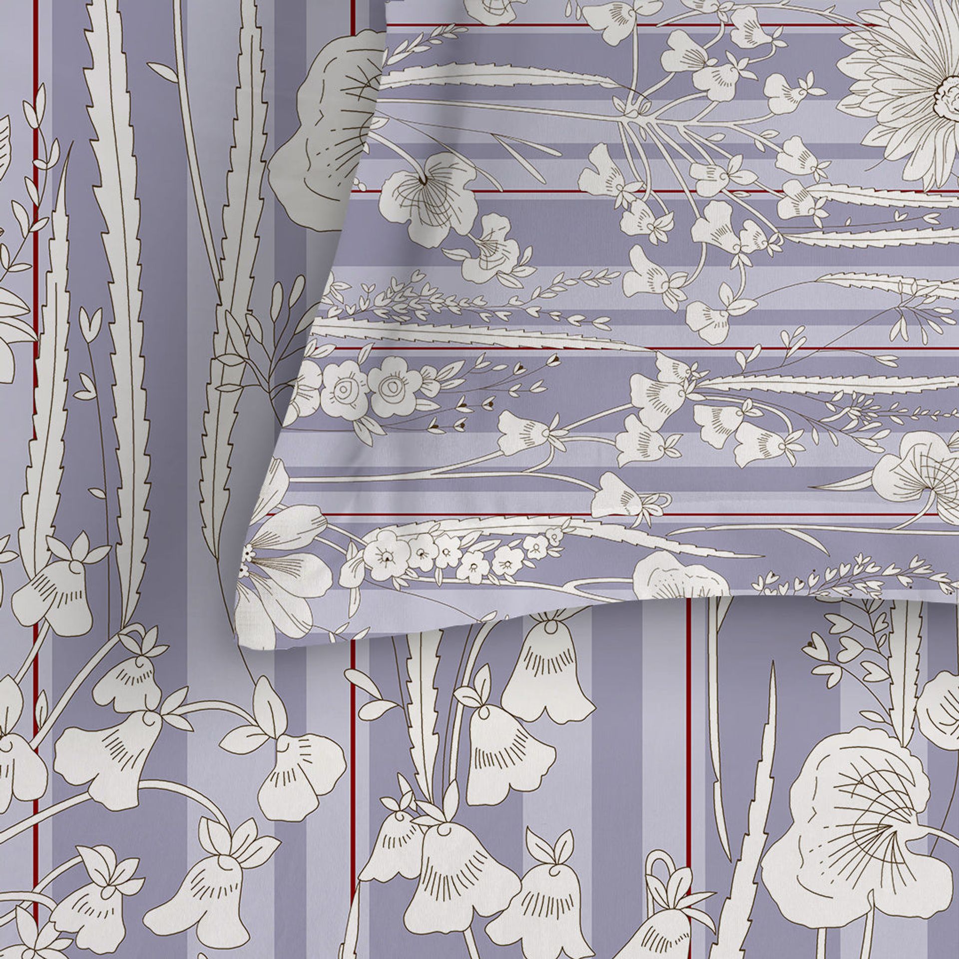 Floral 120 GSM Microfibre Blue Grey Queen Bedsheet Set | Serene Nest