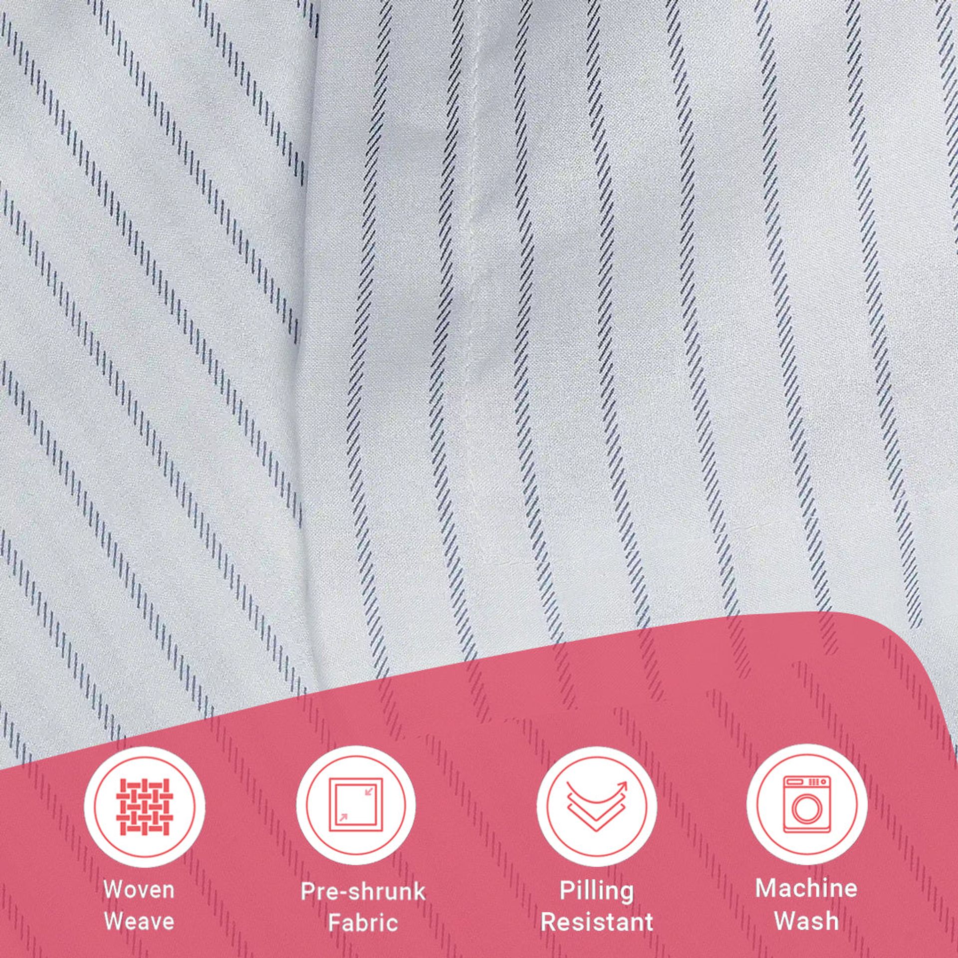 Geometric 144 TC 100% Cotton Blue Single Bedsheet Set | Bloomshire Classic