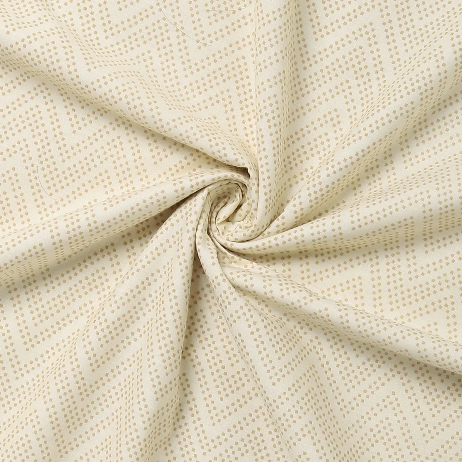 Geometric 200 GSM 100% Cotton Beige Double Dohar | Threadscapes