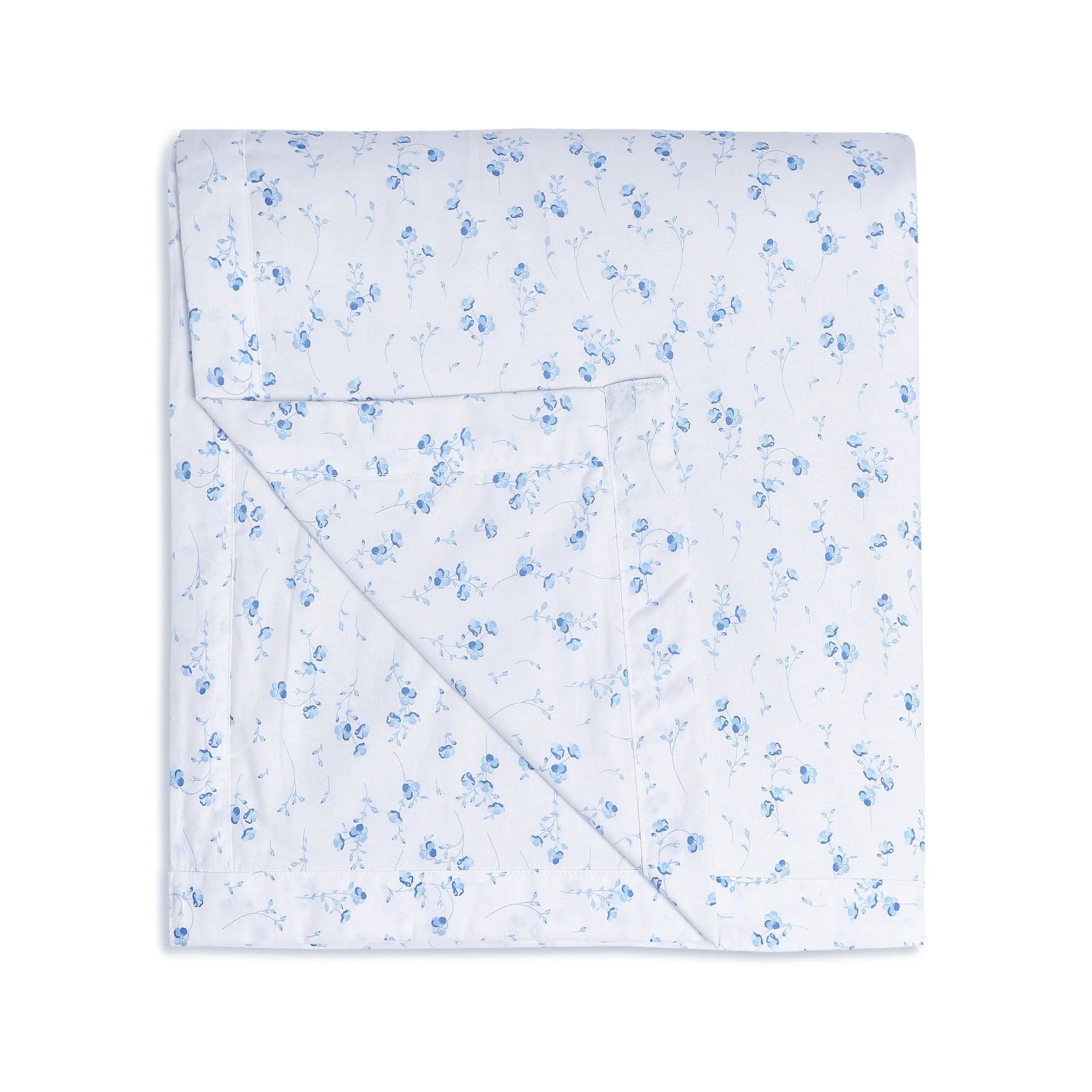 Floral 144 TC 100% Cotton Ocean Blue Double Dohar | Bloomshire Classic