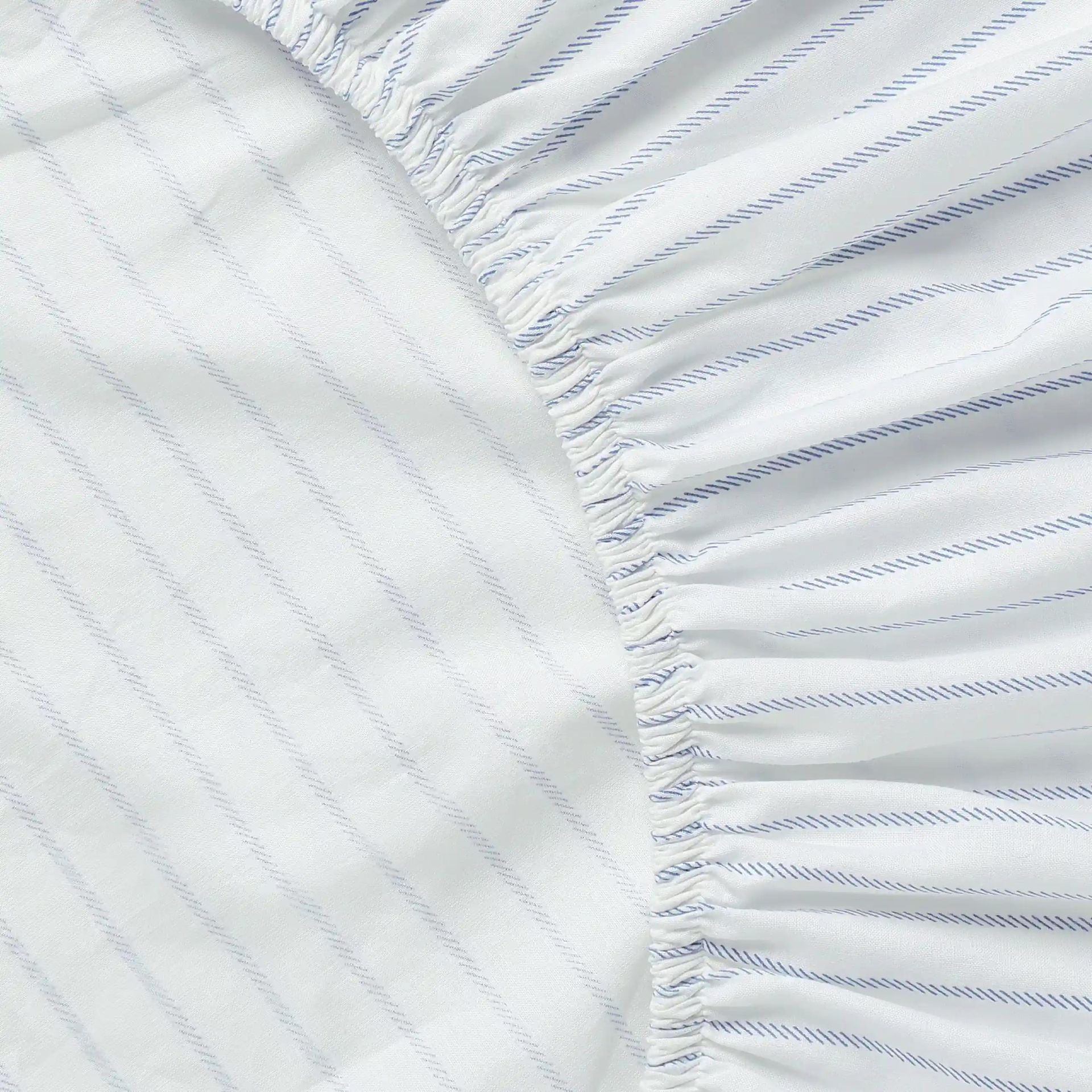 Geometric 144 TC 100% Cotton Blue Queen Fitted Sheet Set | Bloomshire Classic