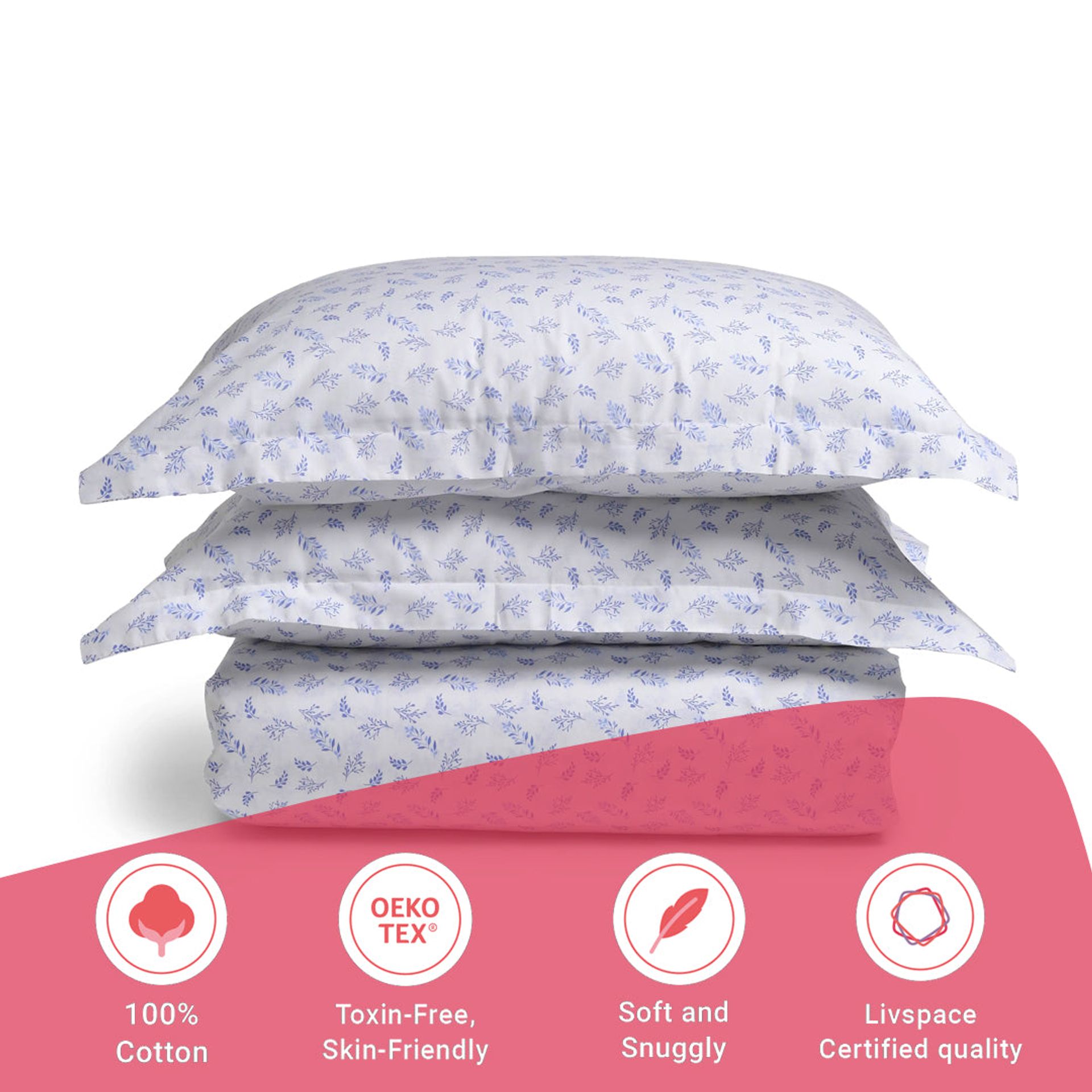 Floral 144 TC 100% Cotton Purple Single Bedsheet Set | Bloomshire Classic