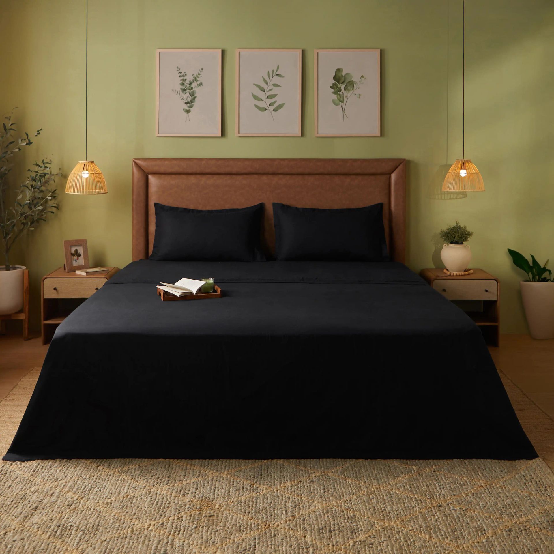 Solid Dyed 144 GSM 100% Cotton Black Double Dohar | Paleto