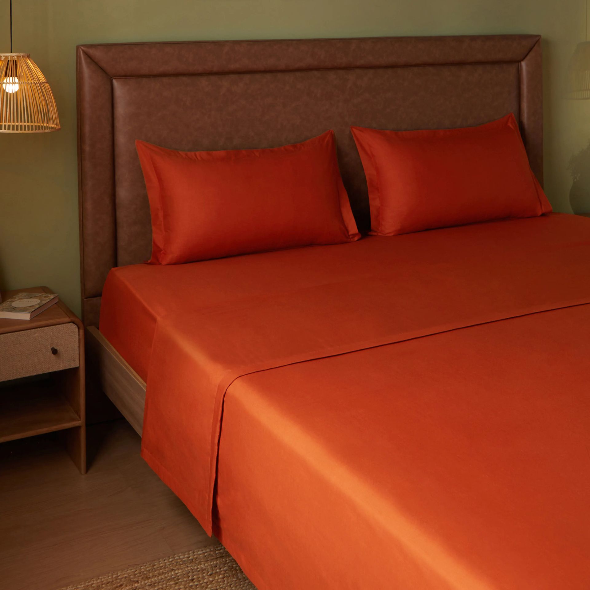 Solid Dyed 144 GSM 100% Cotton Rust Double Dohar | Paleto