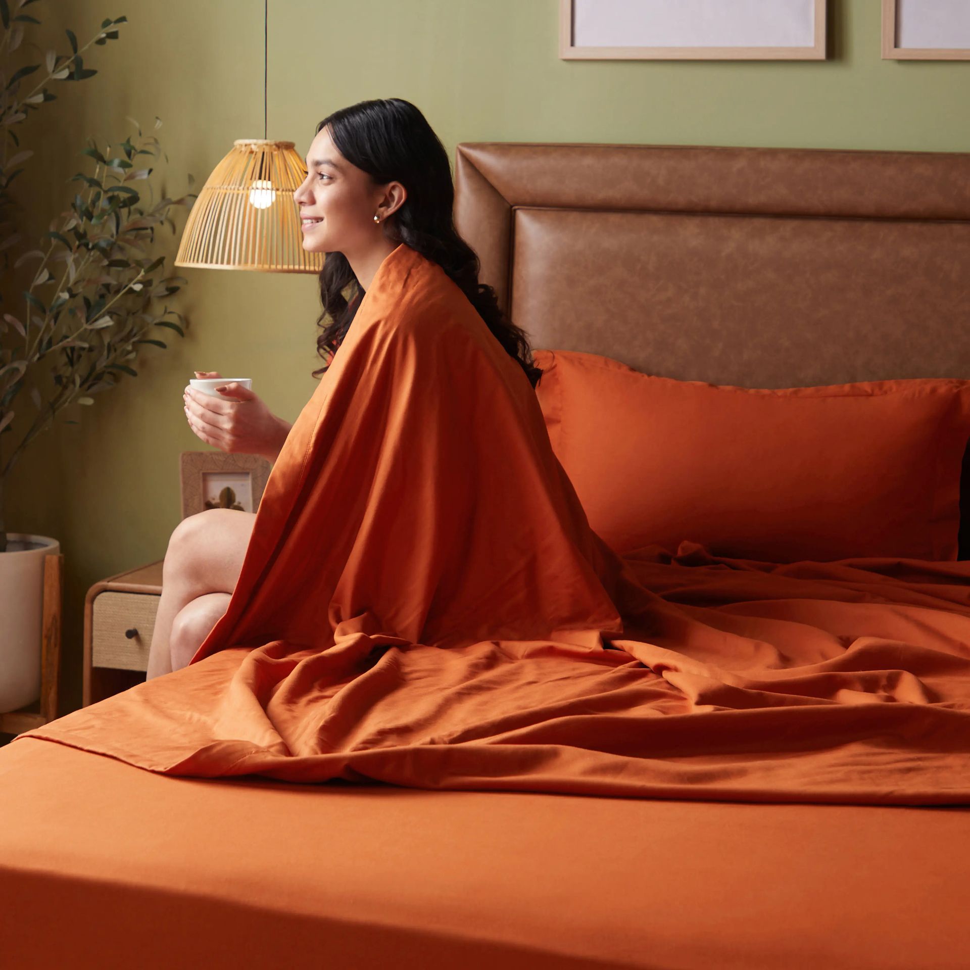 Solid Dyed 144 GSM 100% Cotton Rust Double Dohar | Paleto