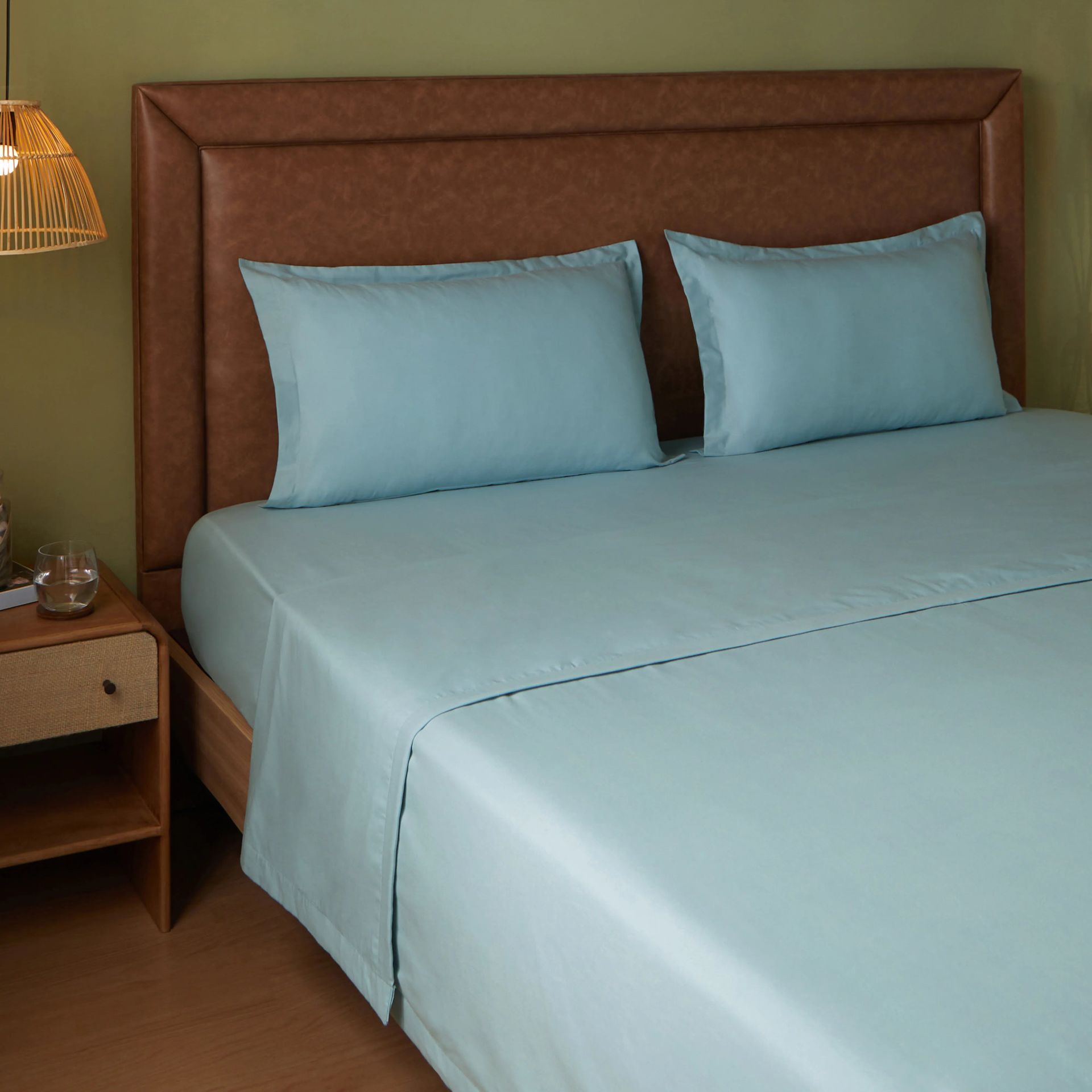 Solid Dyed 144 GSM 100% Cotton Blue Sky Double Dohar | Paleto