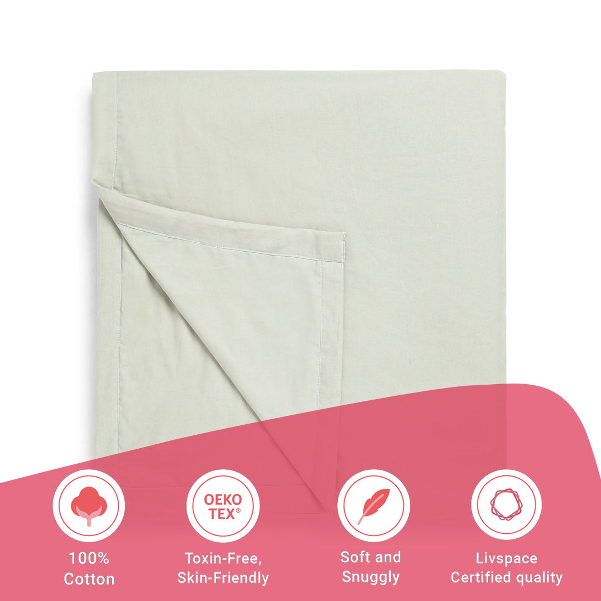 Solid Dyed 144 GSM 100% Cotton Silver Double Dohar | Paleto