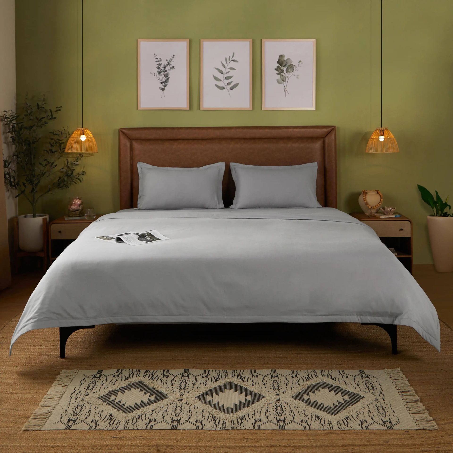 Solid Dyed 144 GSM 100% Cotton Grey Double Dohar | Paleto